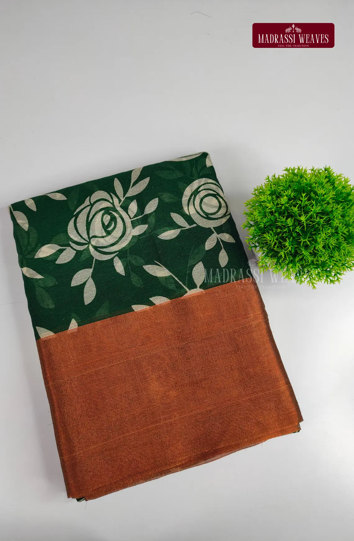 Abstract Printed Organza Saree