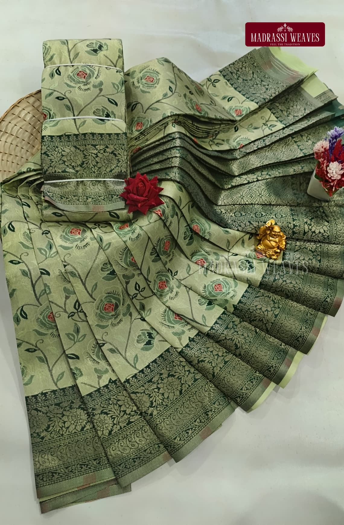 Avarthana Rose Tissue Saree