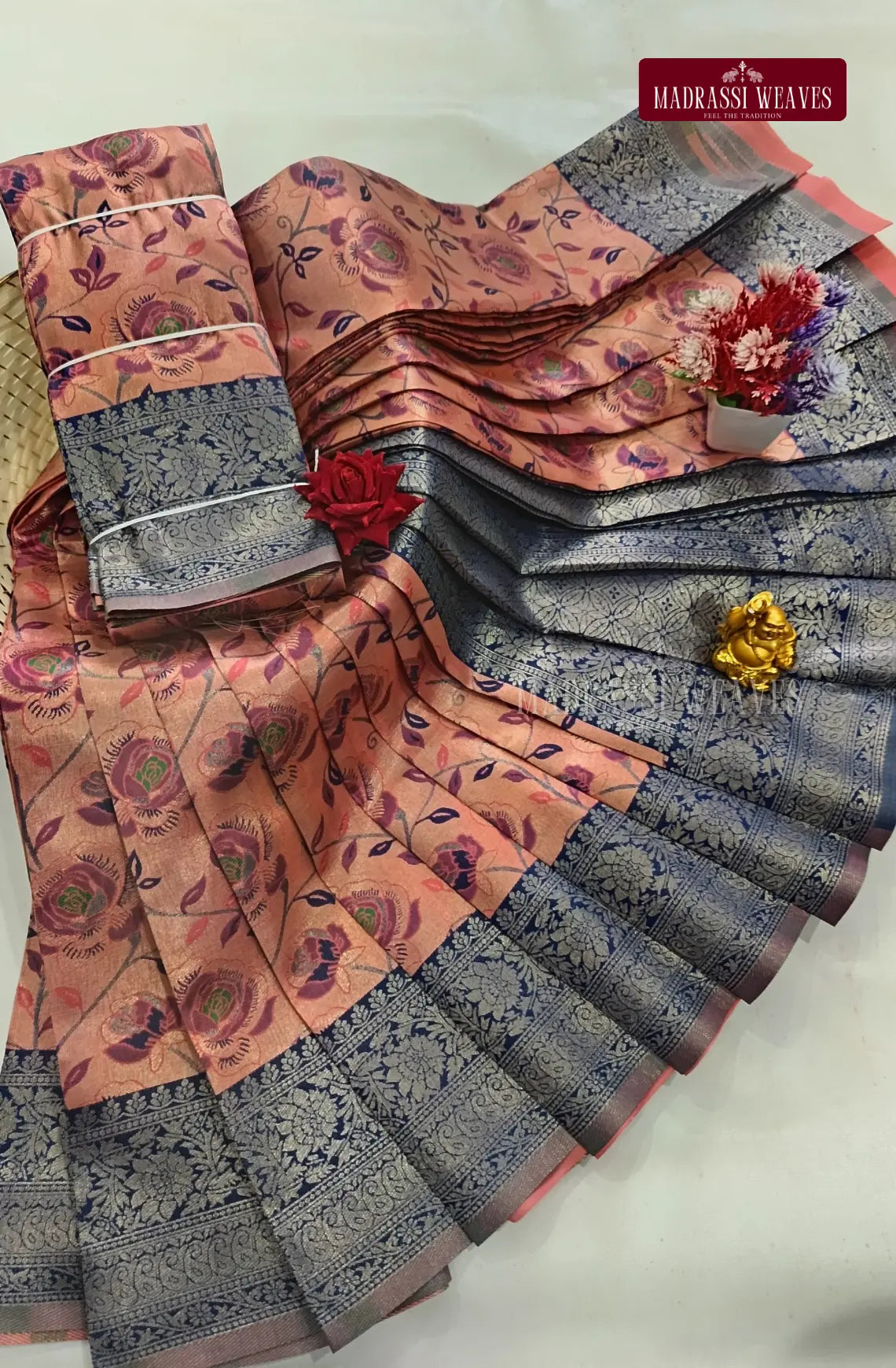 Avarthana Rose Tissue Saree