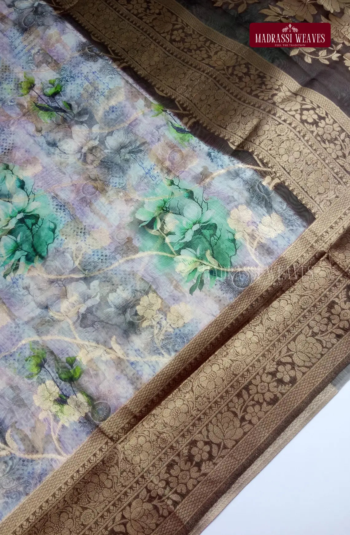 Office Wear Digital Soft Cotton Silk Saree