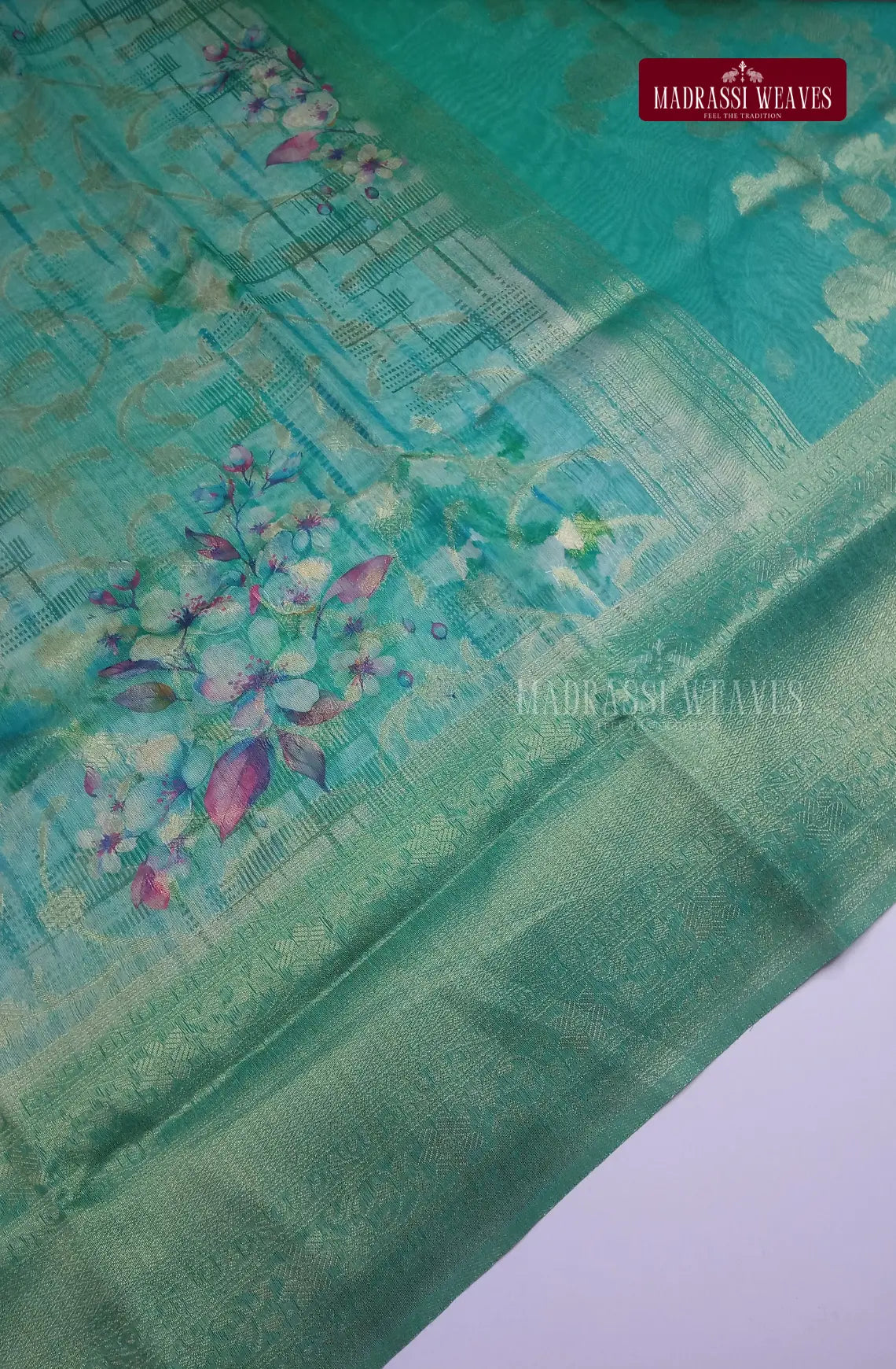 Premium Light Weight Zari Woven Cotton Silk Saree - Sapphire