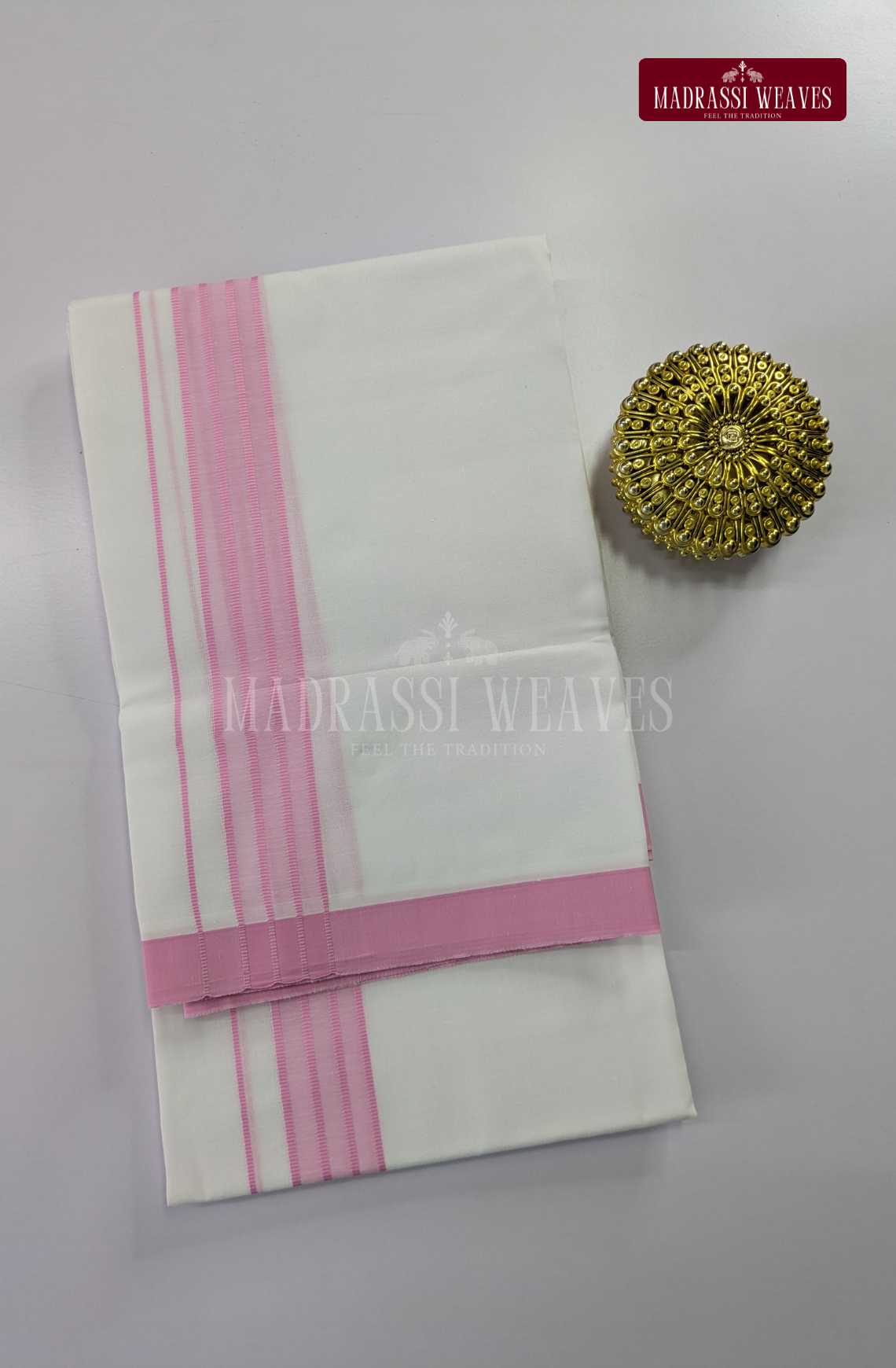 Casual Men's Cotton Dhoti Set - Pink