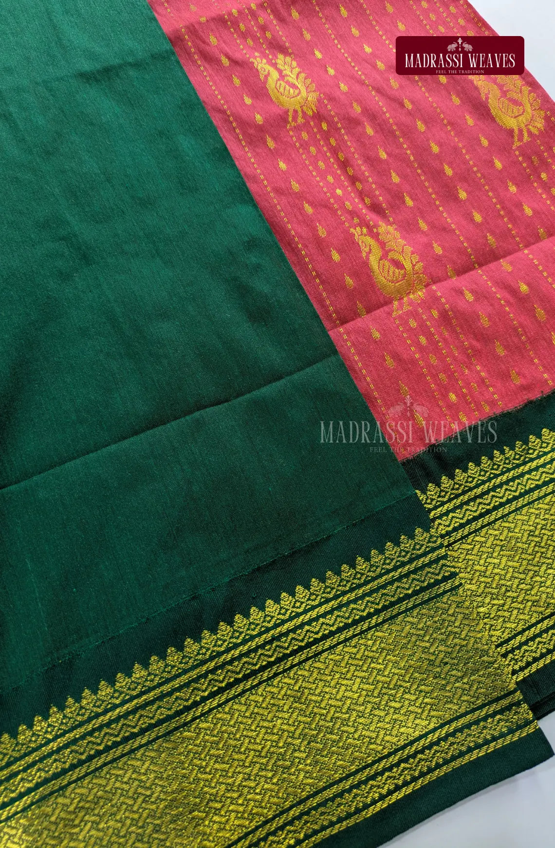 Premium Kalyani Gadwal Saree - Hot Pink