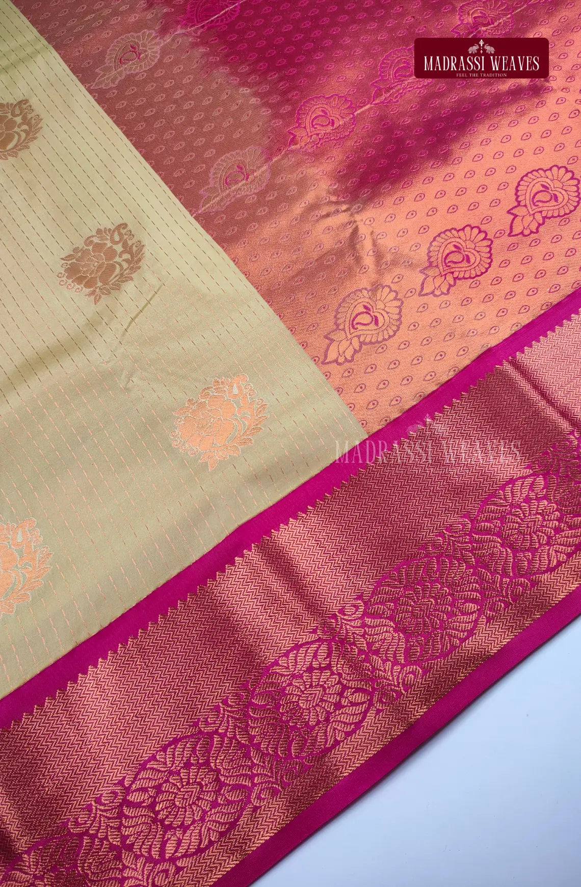 Ethnic Kanchi Semi Silk Butta Saree - Off White