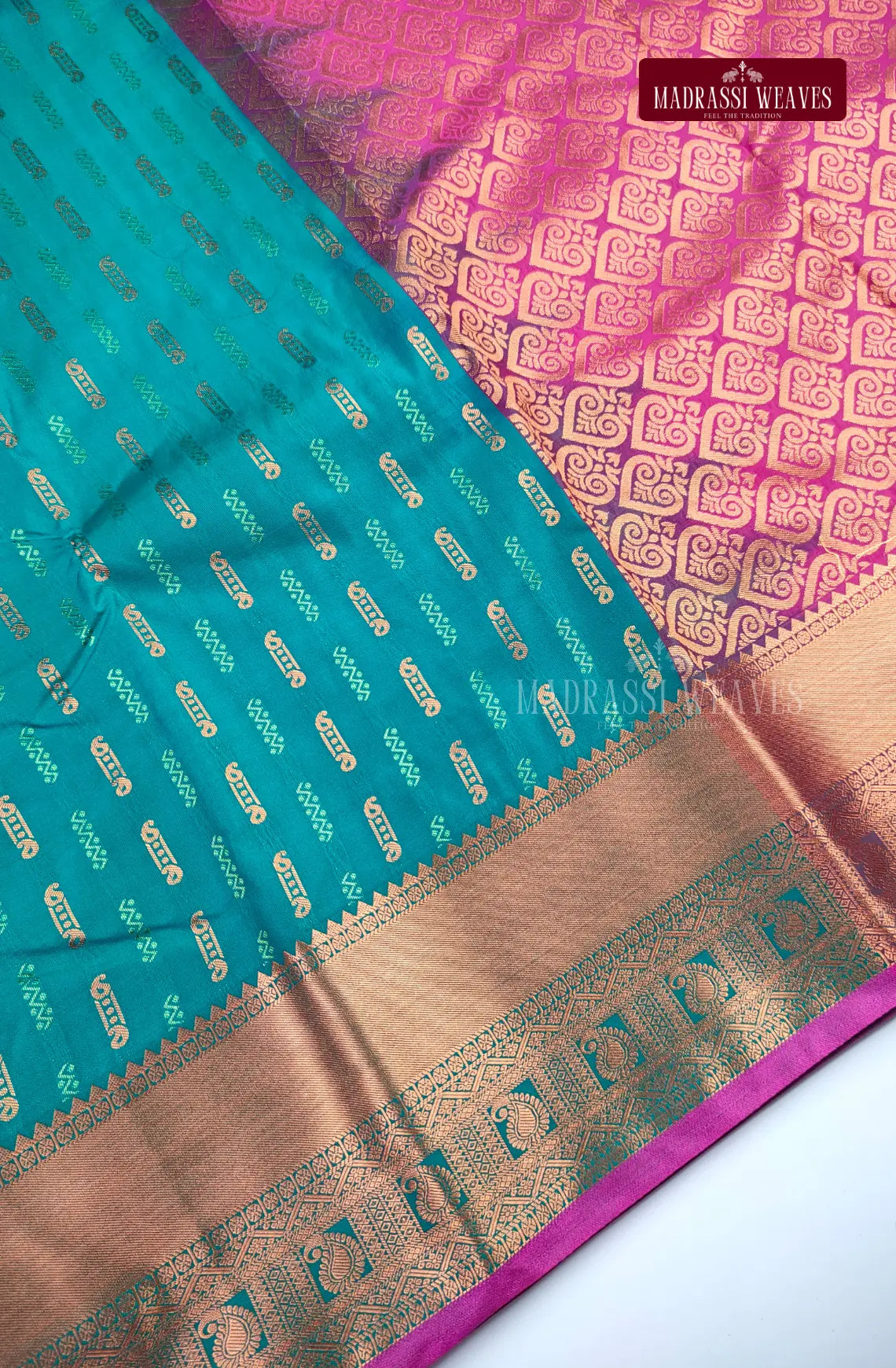 Ethnic Kanchi Semi Silk Butta Saree - Sapphire