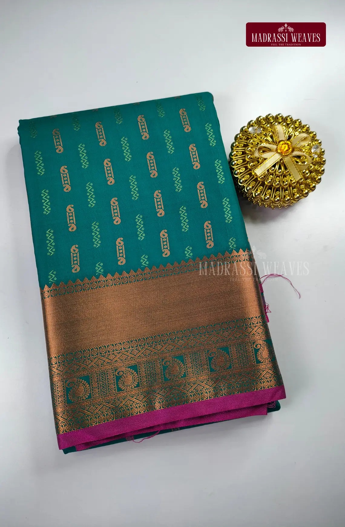 Ethnic Kanchi Semi Silk Butta Saree - Sapphire