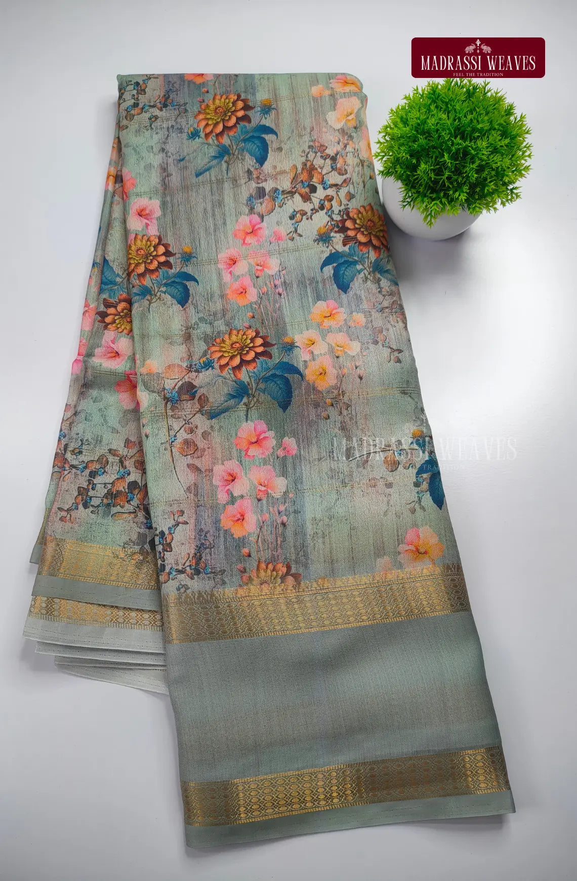 Soft Georgette Mysore Crepe Saree
