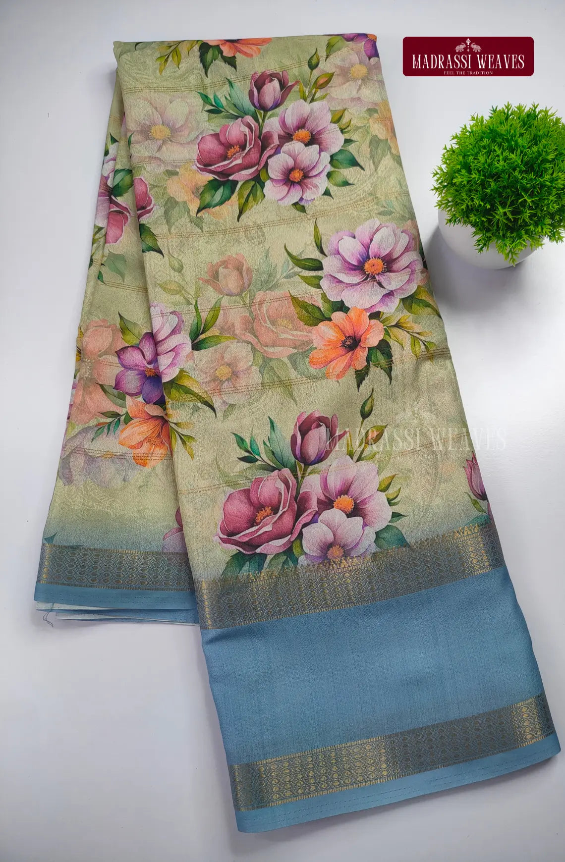 Soft Georgette Mysore Crepe Saree