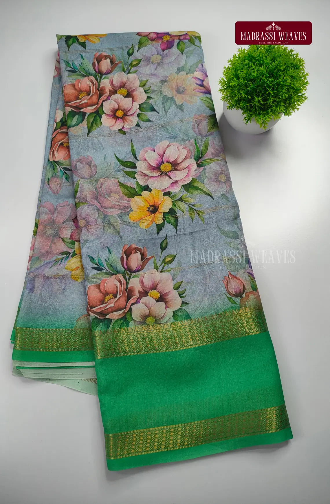 Soft Georgette Mysore Crepe Saree