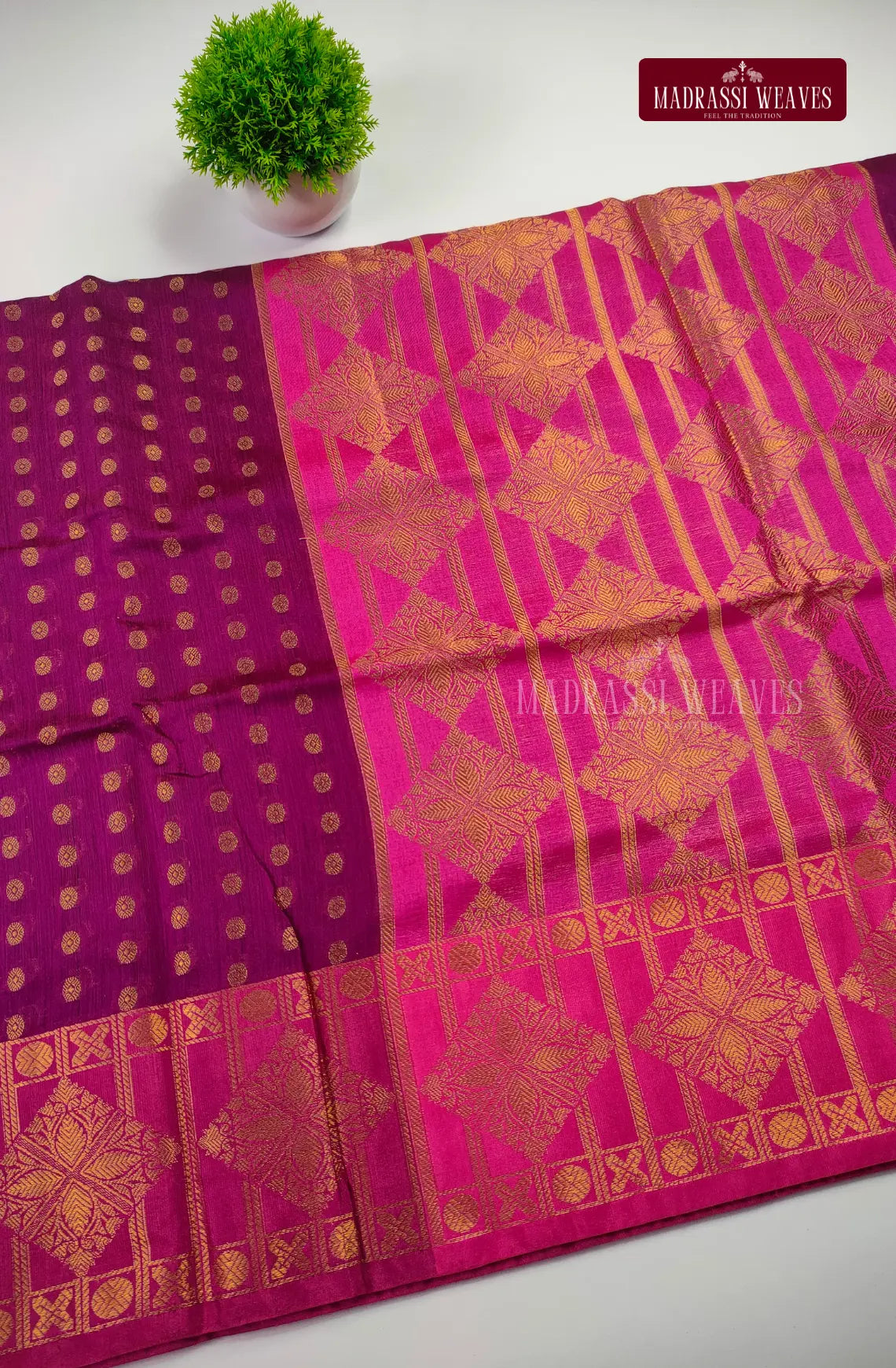 Functional Wear Cotton Blend Saree