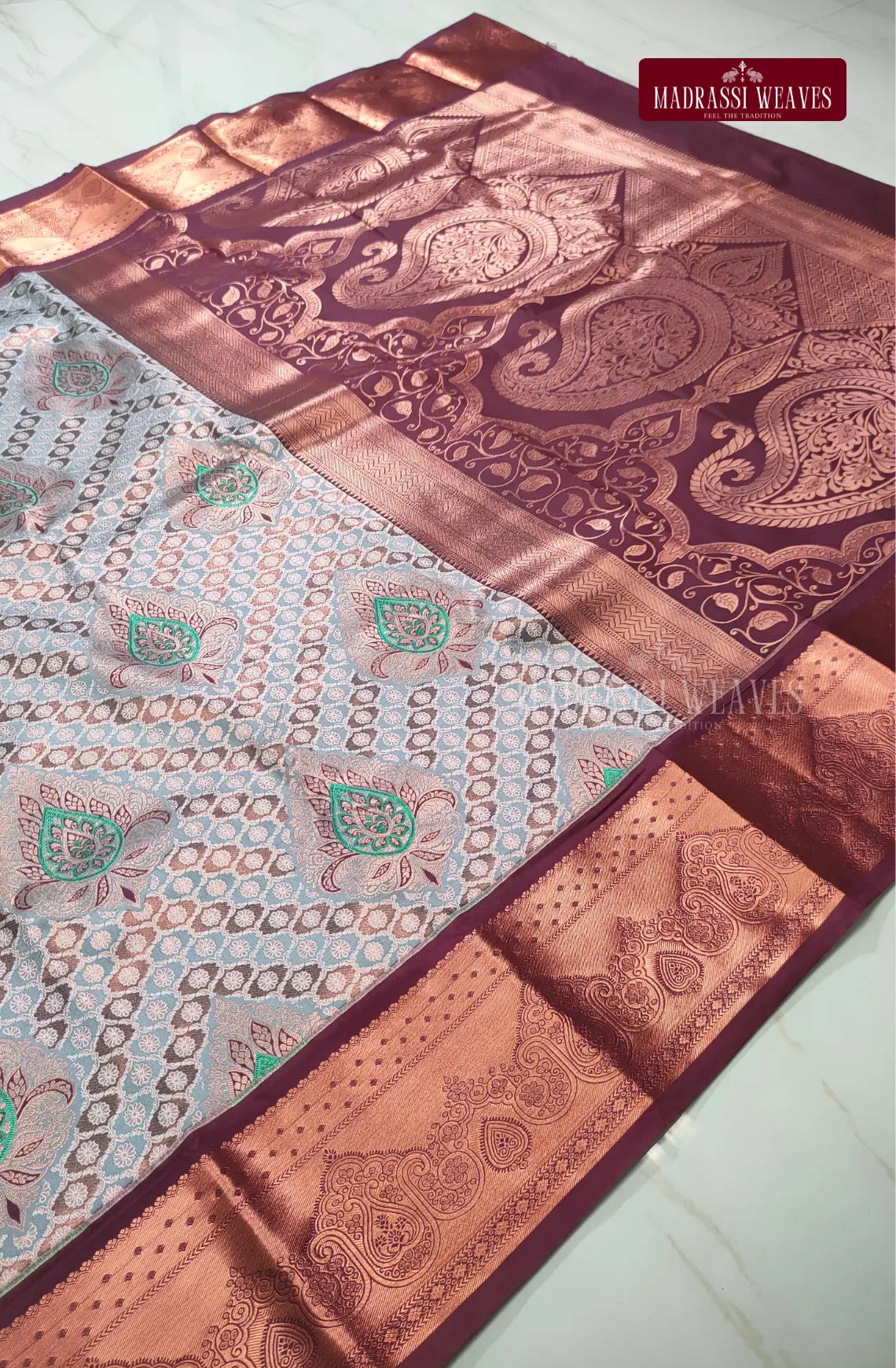 Grand Kanchi Semi Silk Sarees - Grey