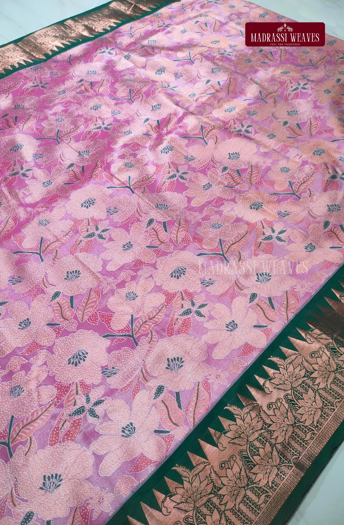 Grand Kanchi Semi Silk Sarees - Pink