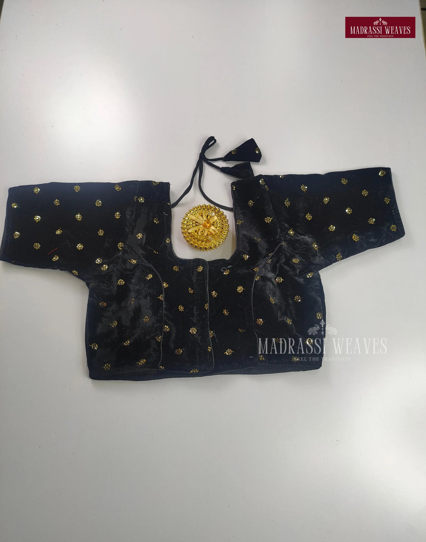 Velvet Readymade Adjustable Blouse with Lining