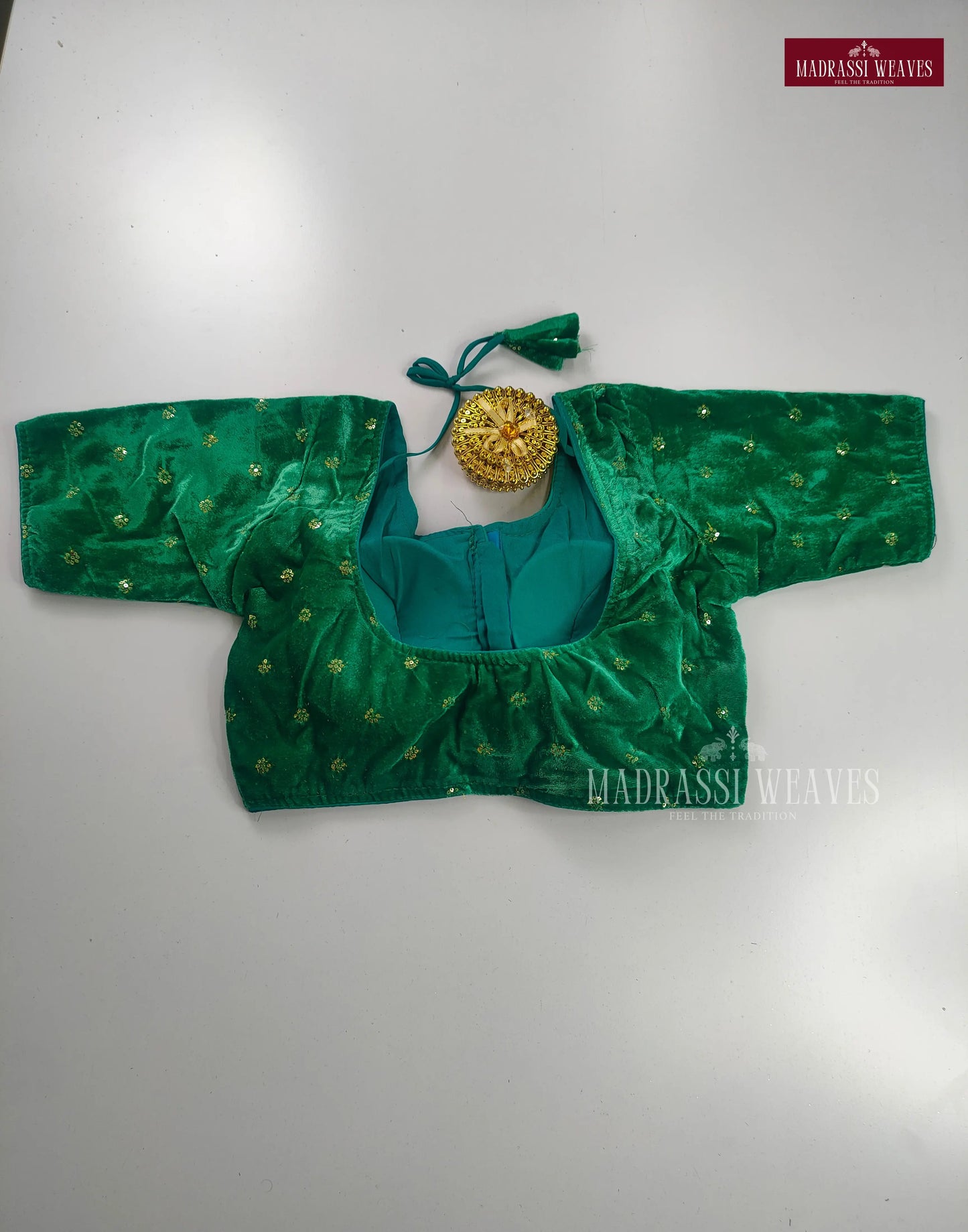 Velvet Readymade Adjustable Blouse with Lining