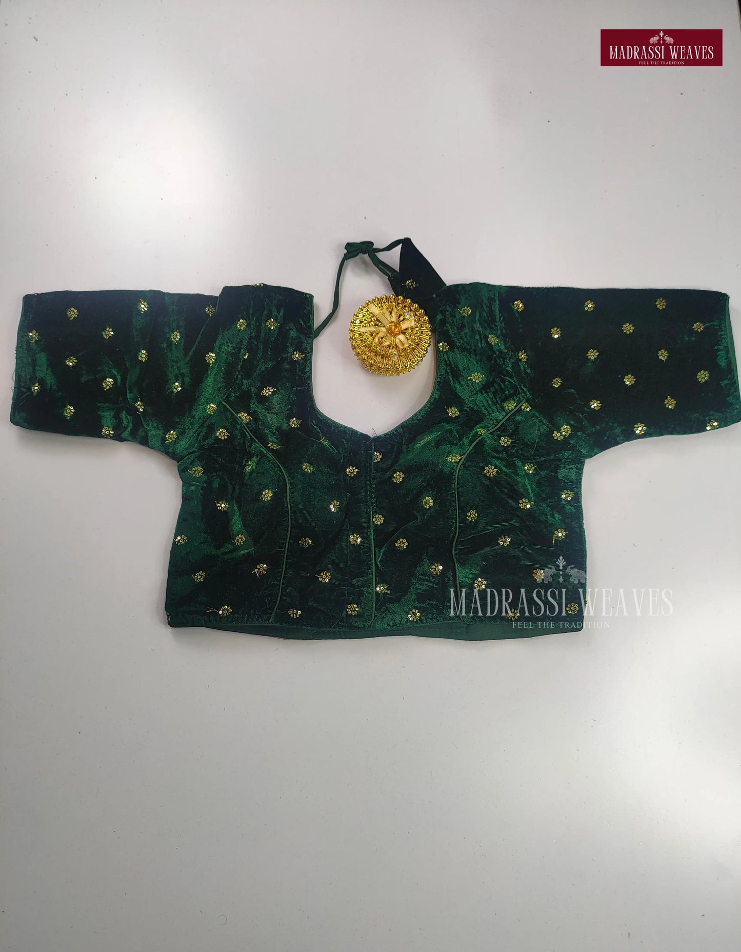 Velvet Readymade Adjustable Blouse with Lining