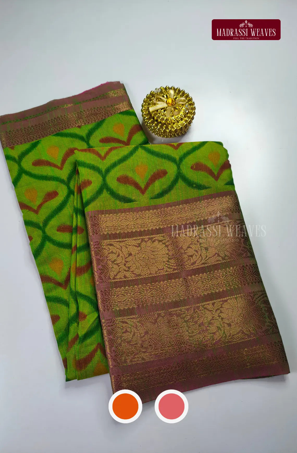 Ikkat Style Cotton Saree