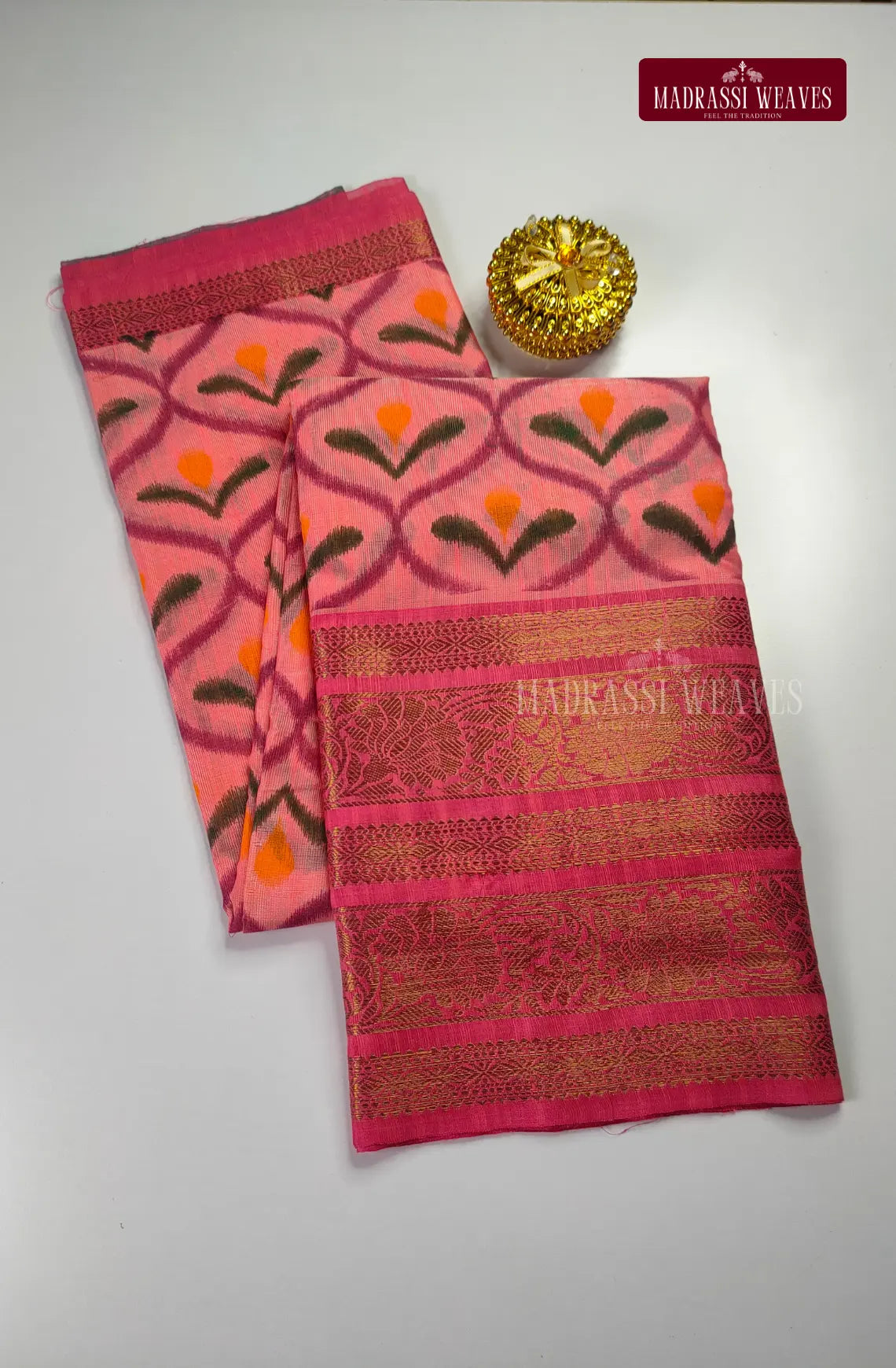Ikkat Style Cotton Saree