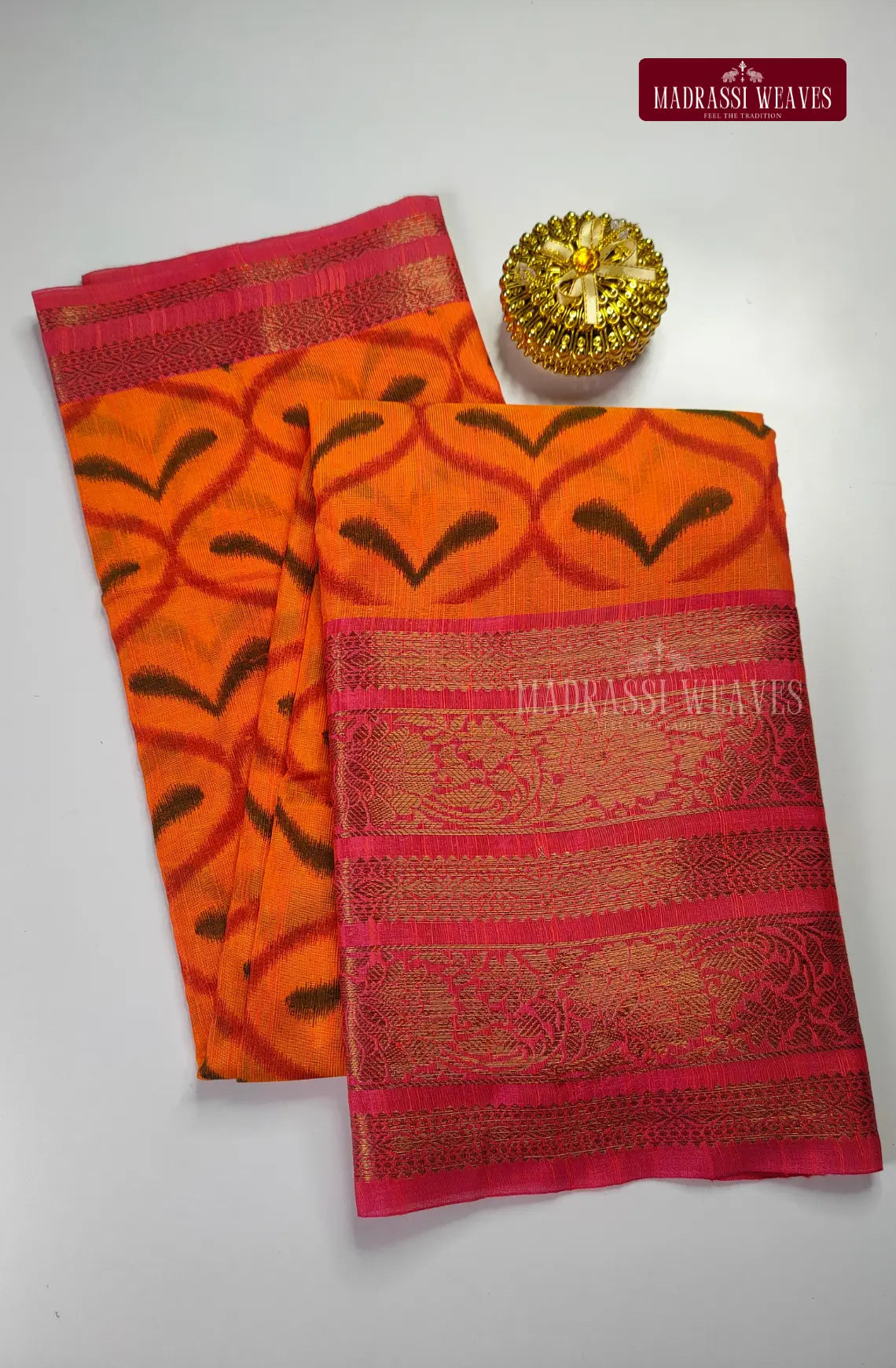 Ikkat Style Cotton Saree