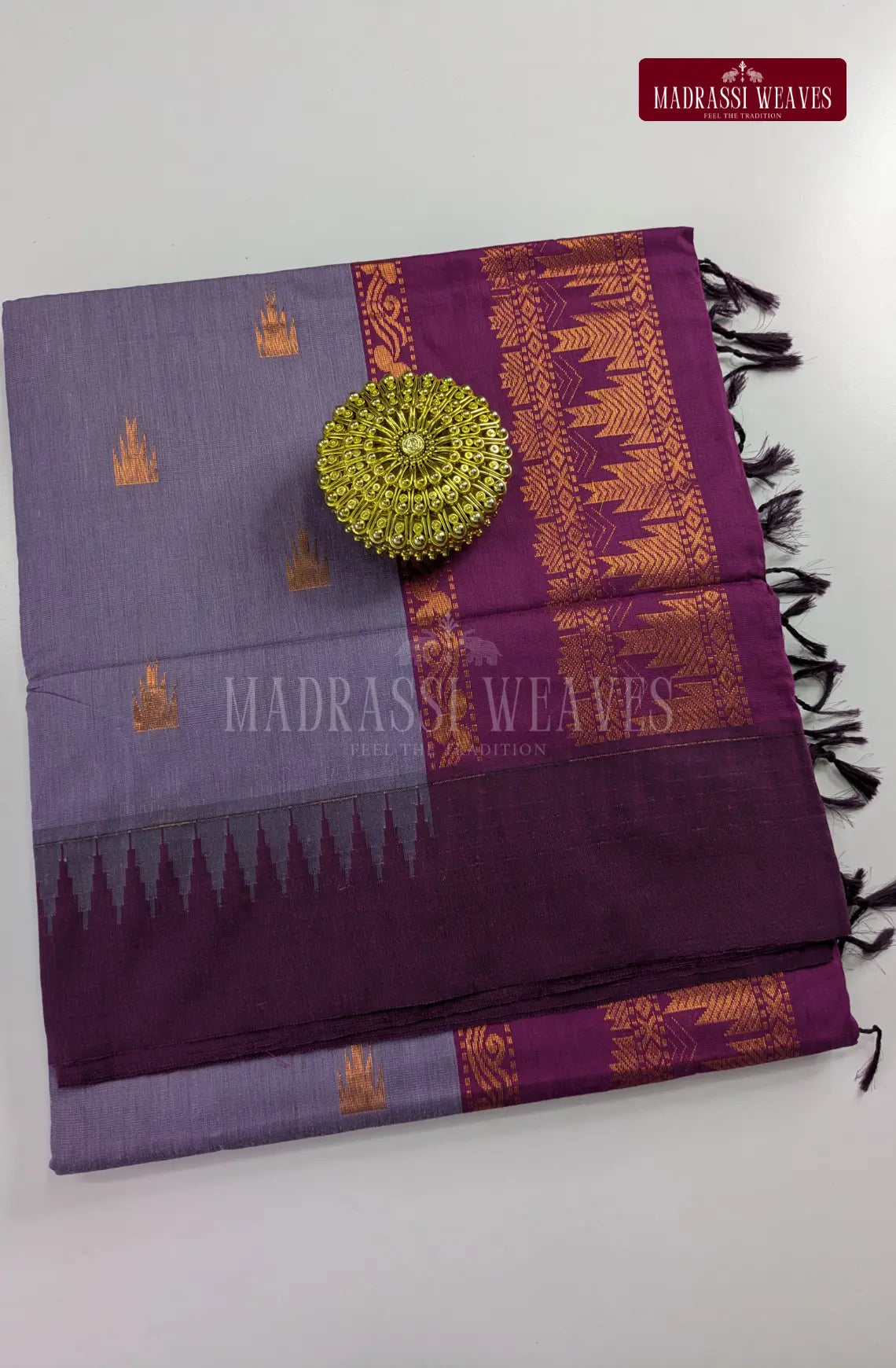 Premium Kalyani Gadwal Cotton Saree - Purple