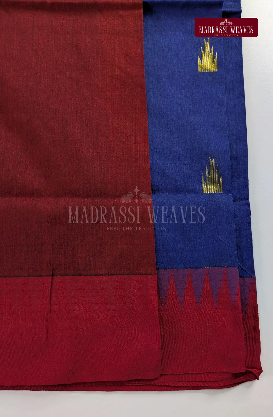 Premium Kalyani Gadwal Cotton Saree - Royal Blue