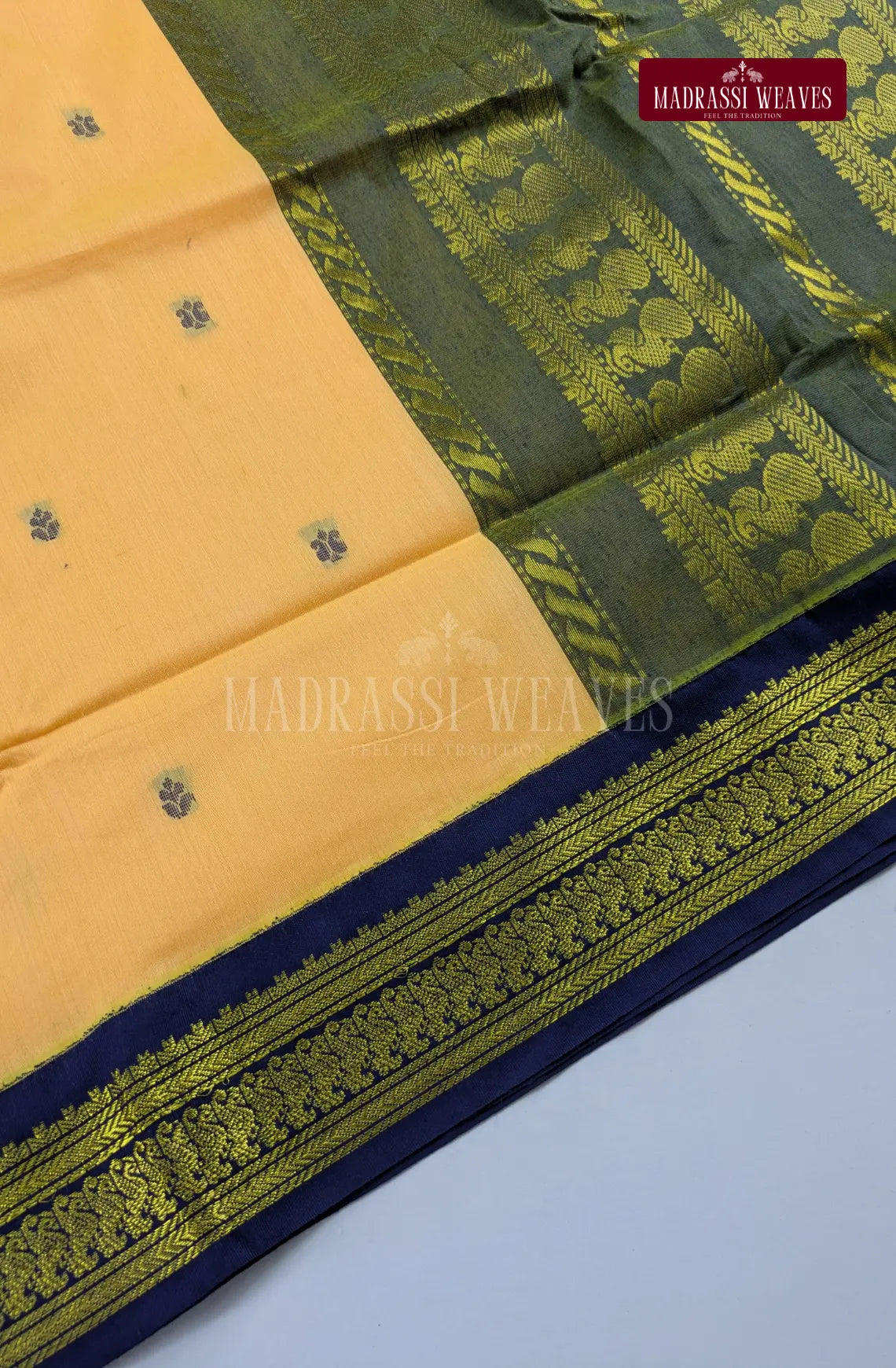 Premium Kalyani Gadwal Cotton Saree - Sandal