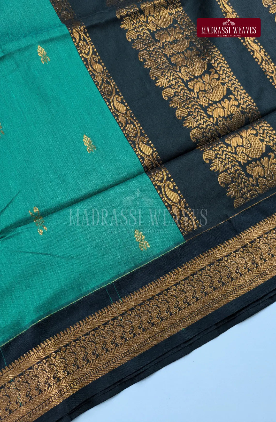 Premium Kalyani Gadwal Cotton Saree - Sapphire