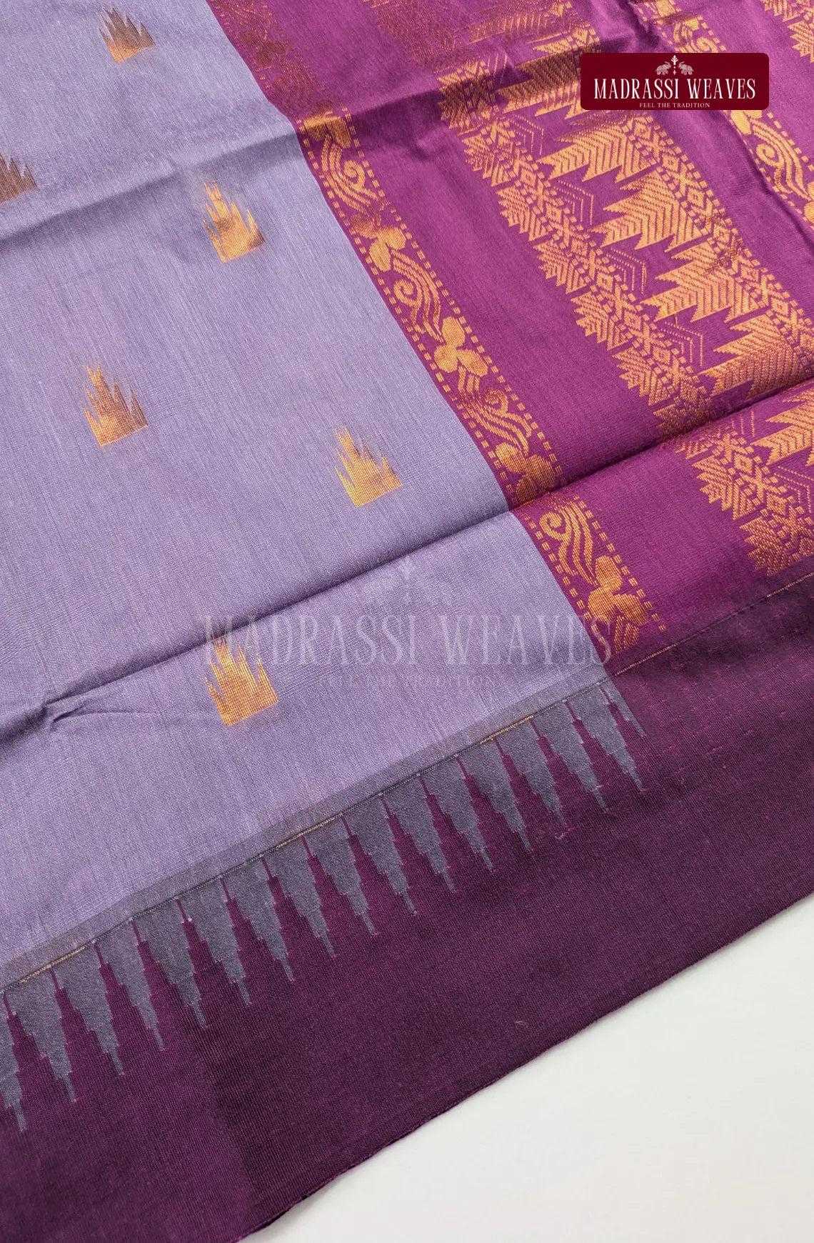 Premium Kalyani Gadwal Cotton Saree - Purple