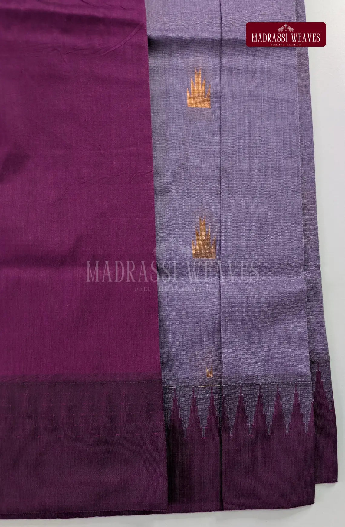 Premium Kalyani Gadwal Cotton Saree - Purple