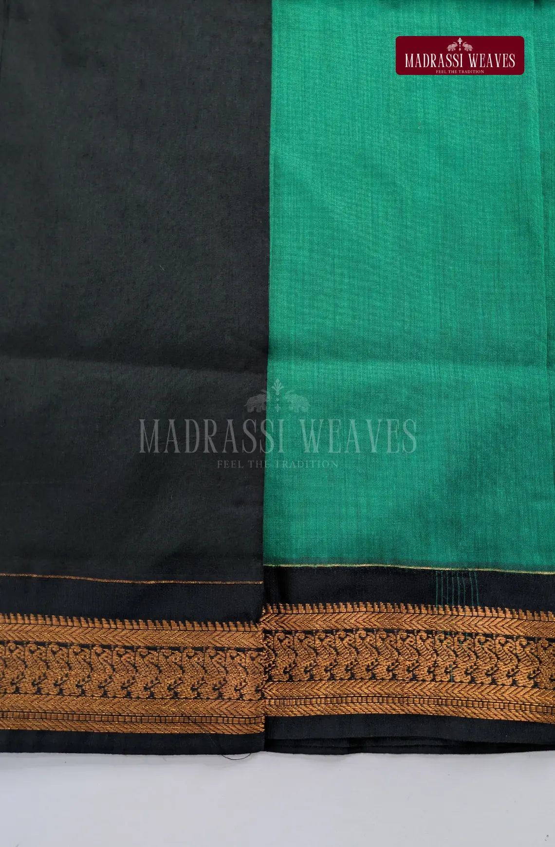 Premium Kalyani Gadwal Cotton Saree - Rama