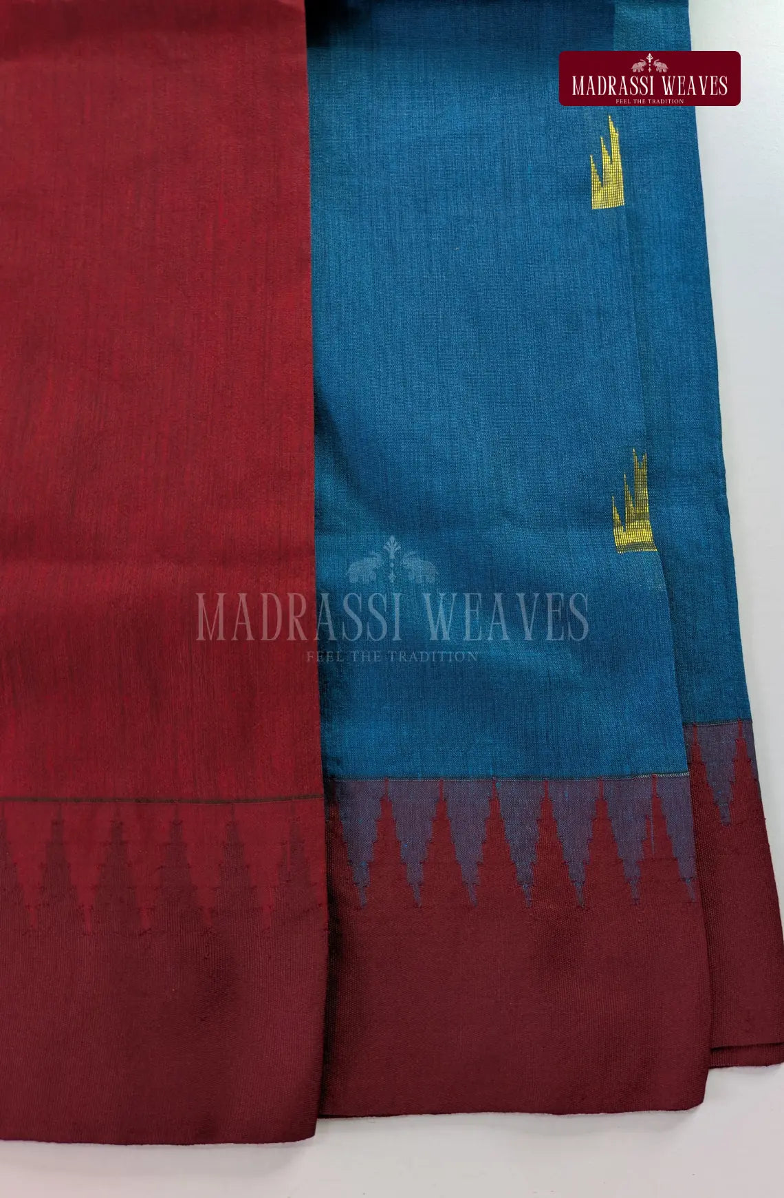 Premium Kalyani Gadwal Cotton Saree - Royal Blue