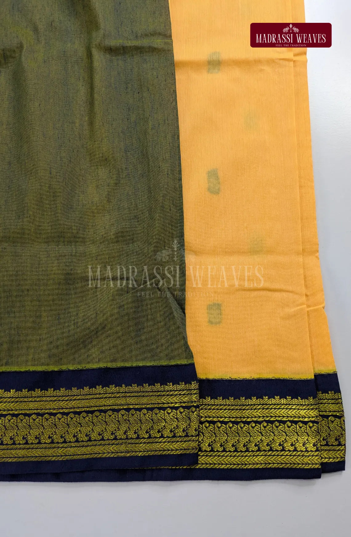 Premium Kalyani Gadwal Cotton Saree - Sandal