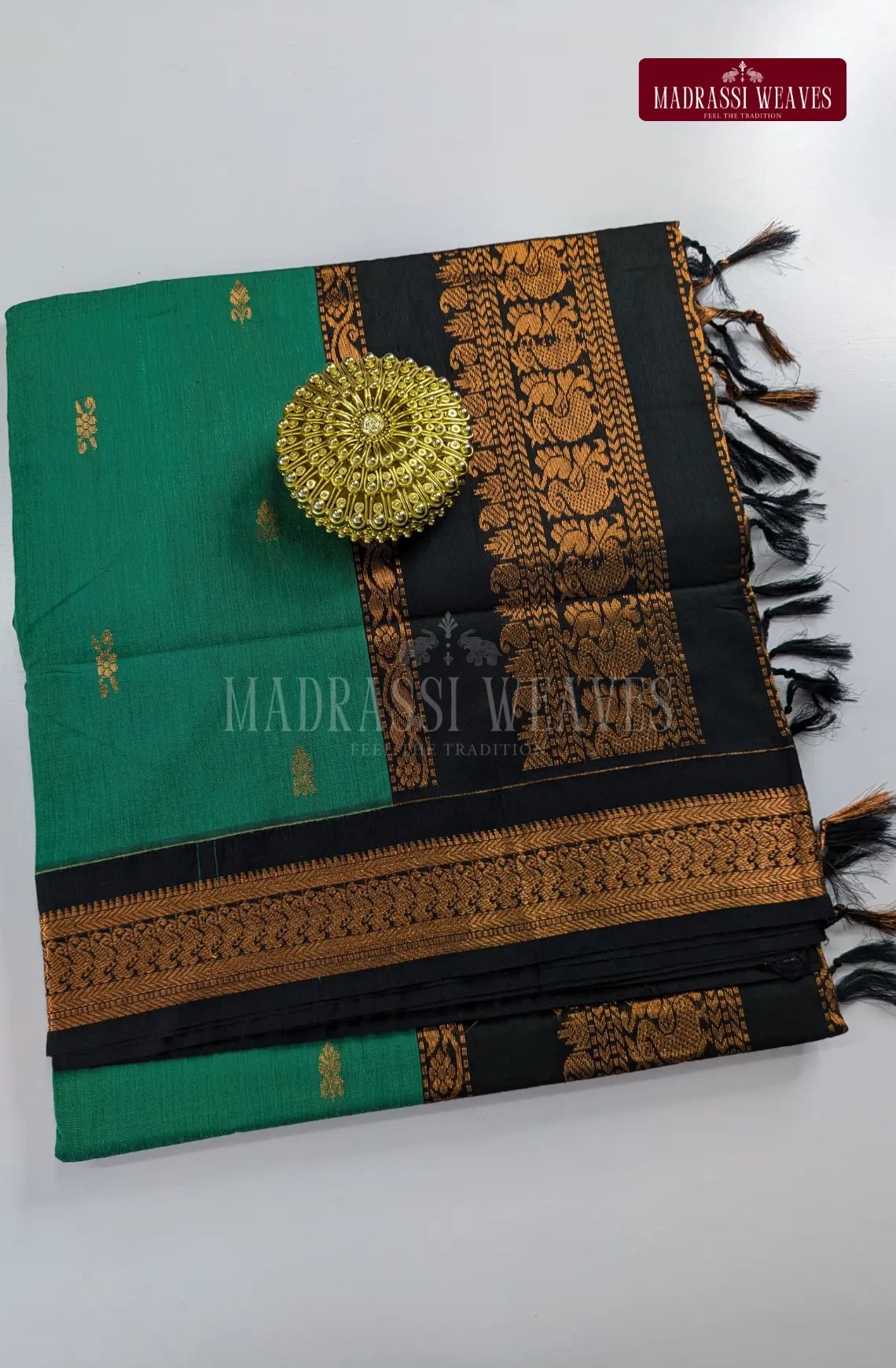 Premium Kalyani Gadwal Cotton Saree - Sapphire