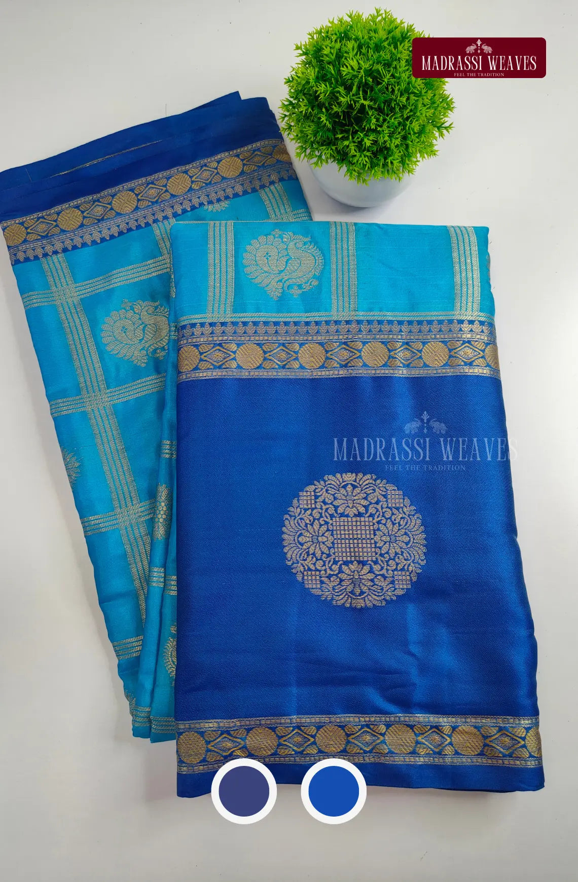 Kanchi Style Multi Checks Saree
