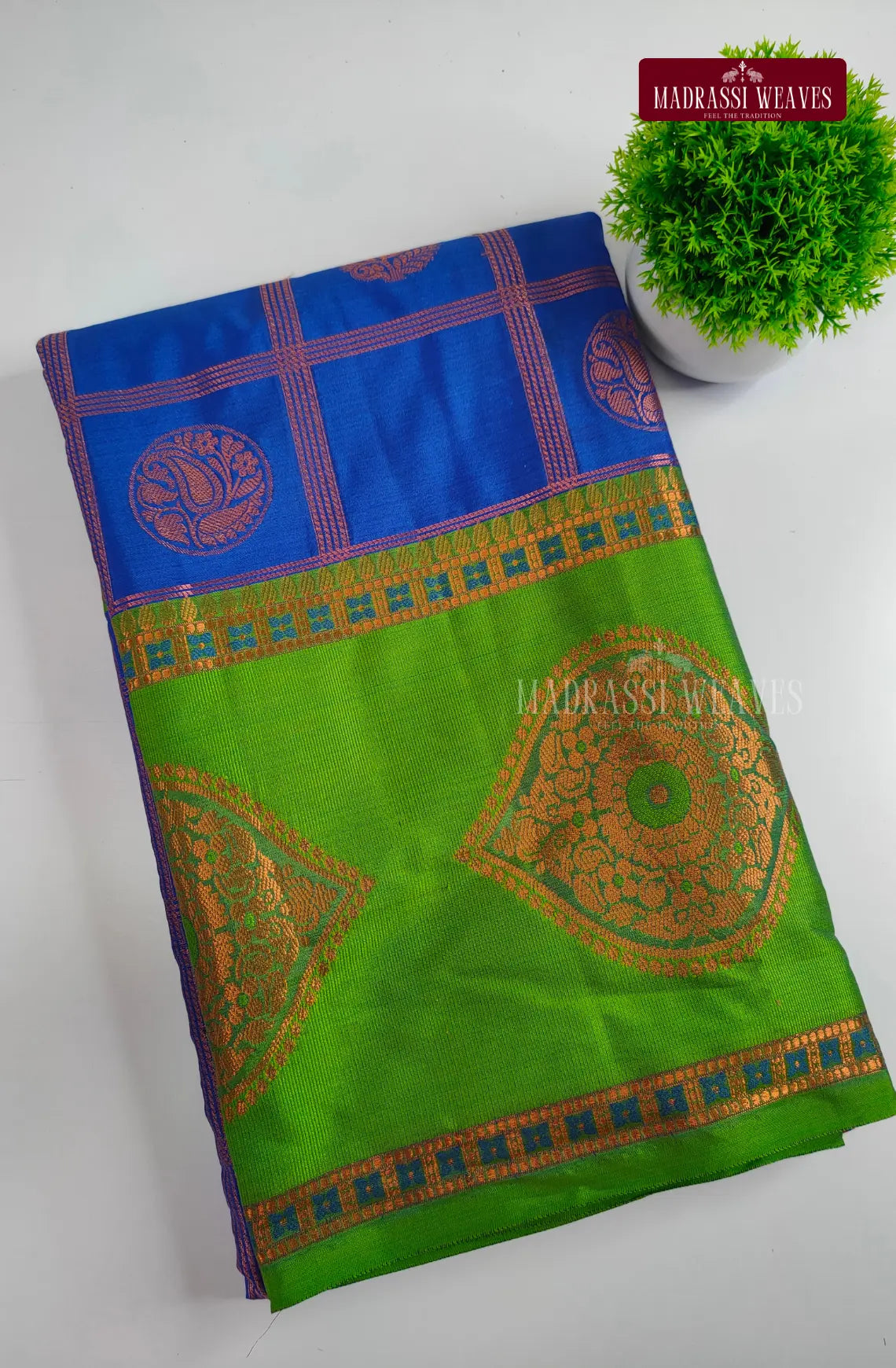 Kanchi Style Multi Checks Saree