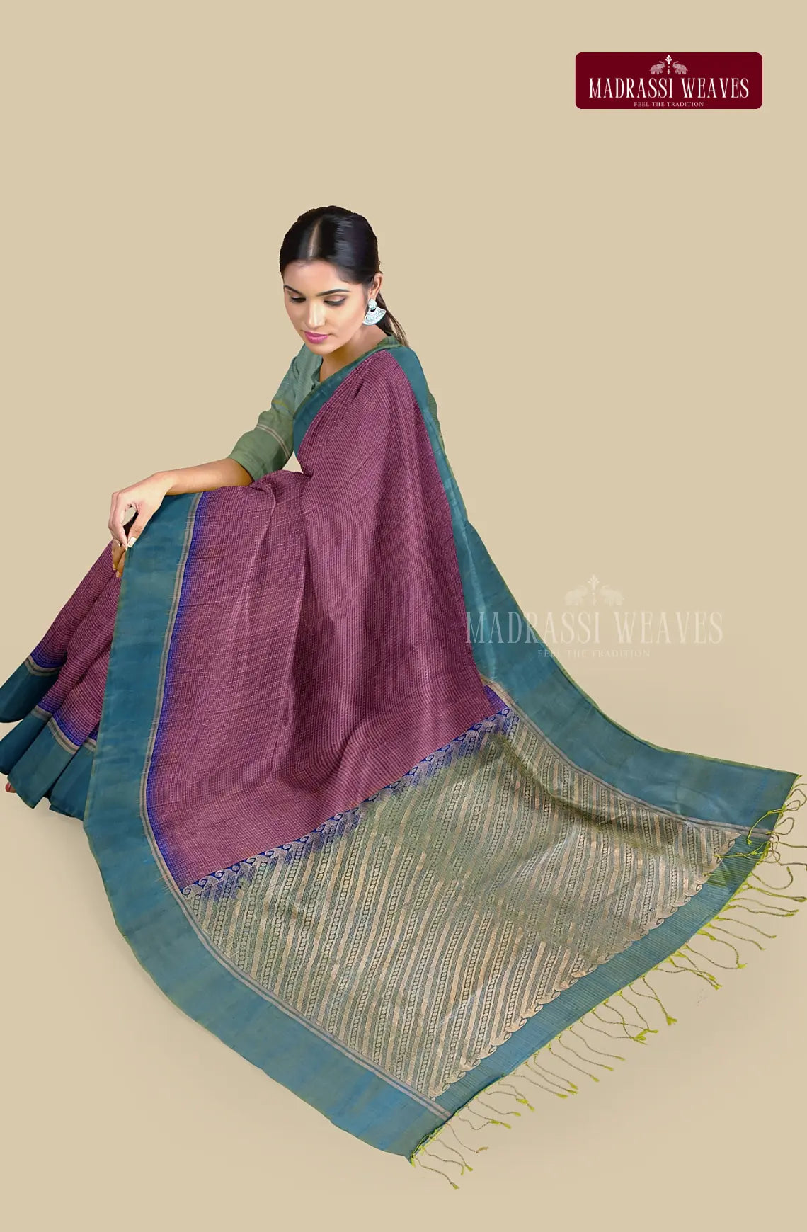 Kanjeevaram Pure Silk Saree - Beetroot Red