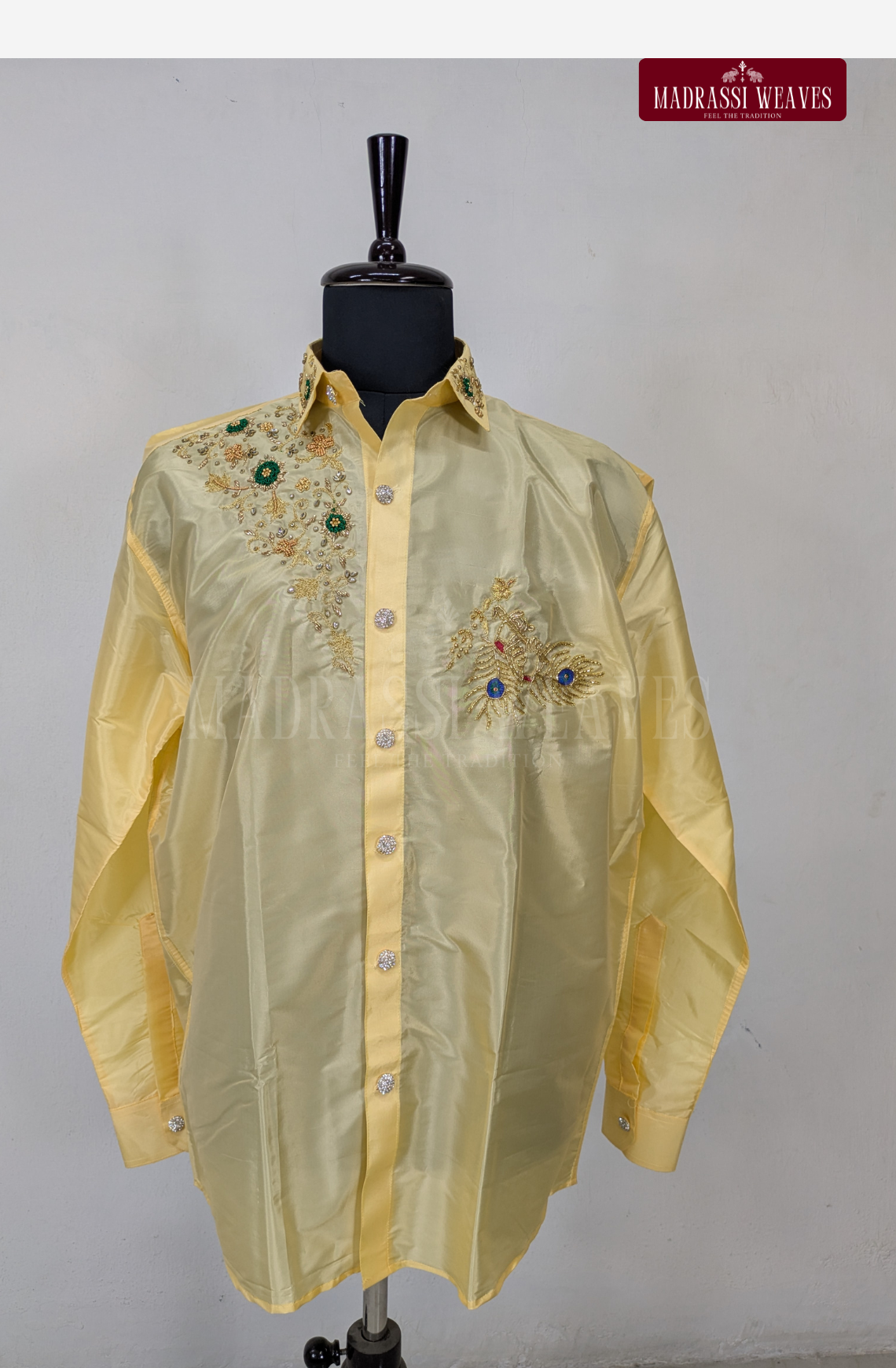 Aari Work Men's Shirt Only (Hand Crafted) - (DESPATCH TIME 15 DAYS)