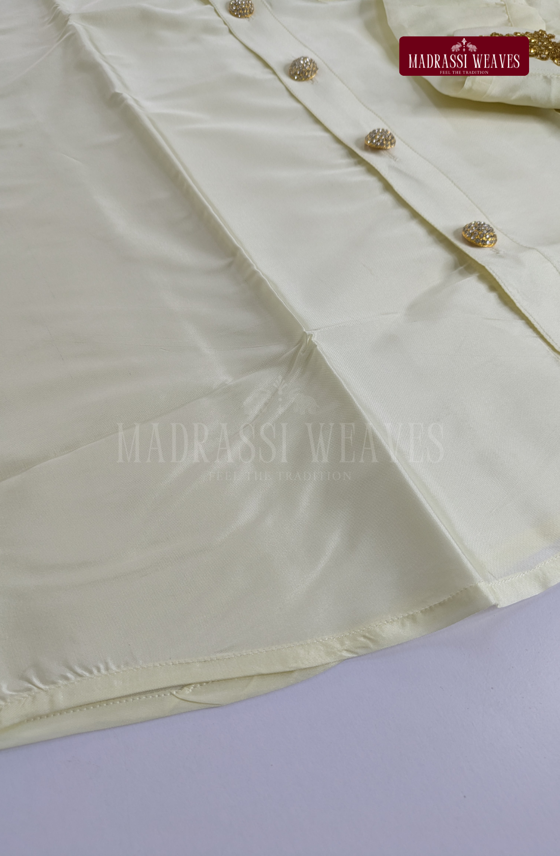 Luxury Aari Work Wedding Silk Dhoti Set (HandCrafted) -(DESPATCH TIME 15 DAYS)