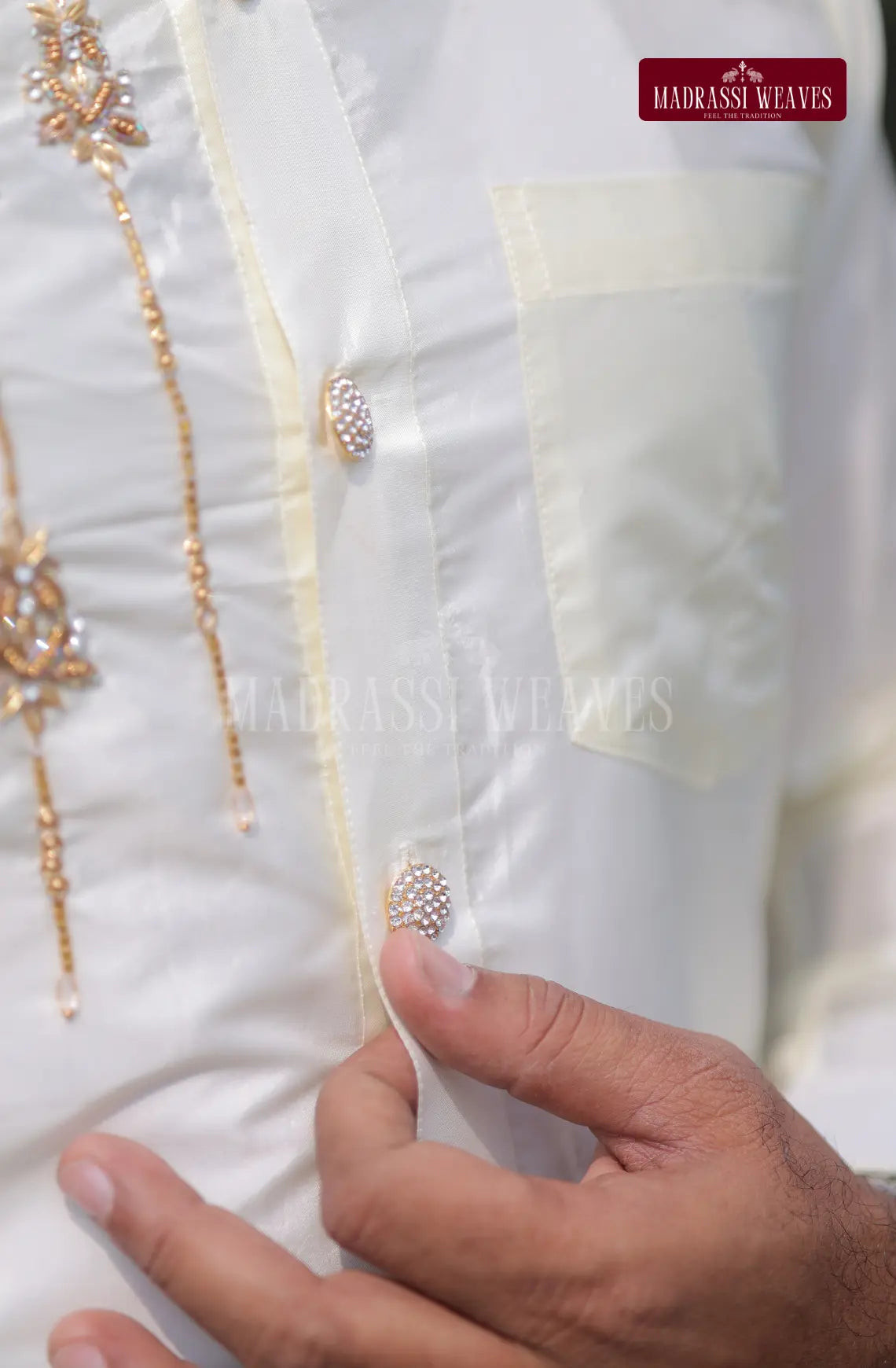 Aari Work Men's Shirt 2 (Hand Crafted) - (DESPATCH TIME 15 DAYS)