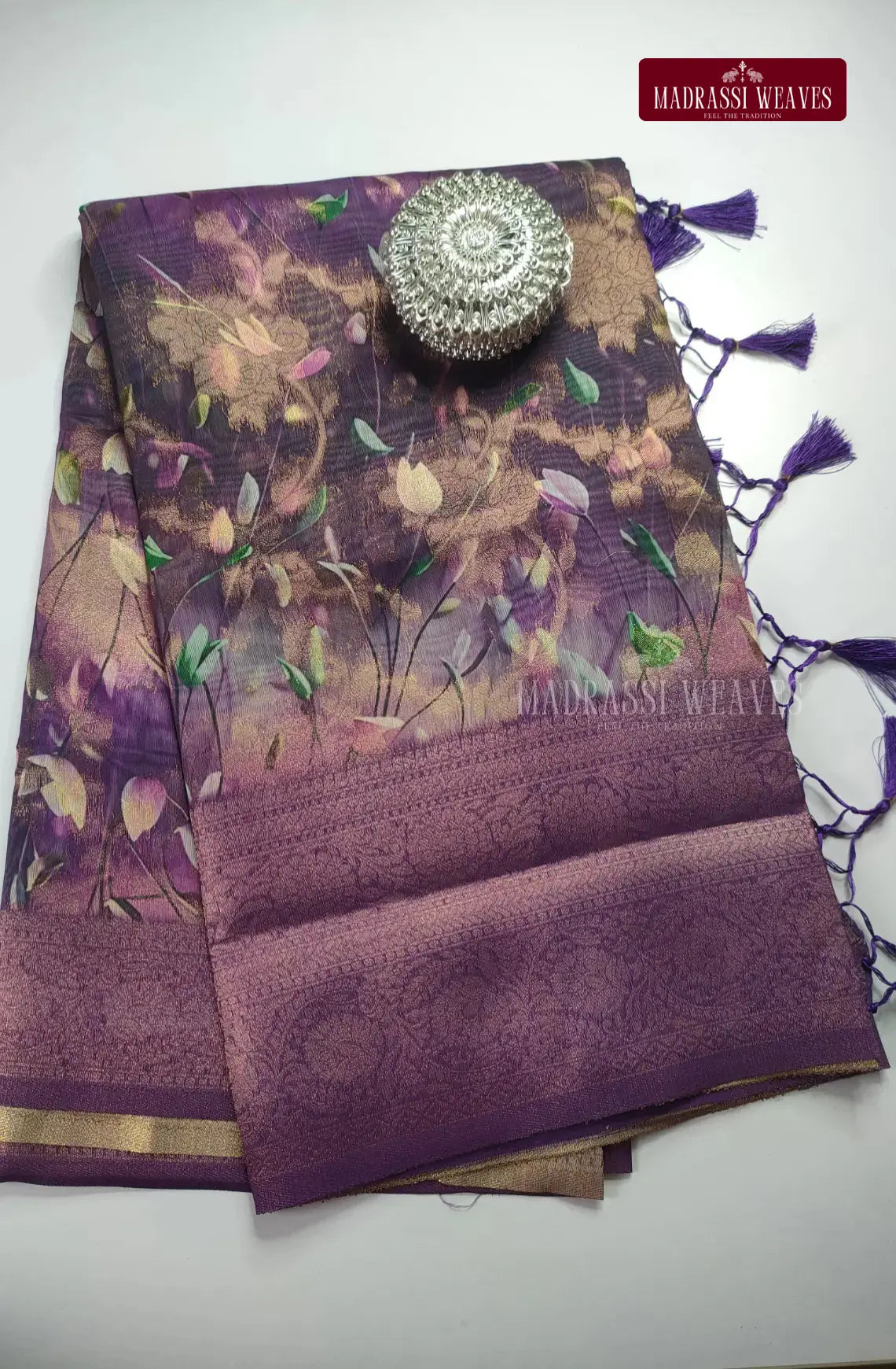 Office Wear Digital Soft Cotton Silk Saree