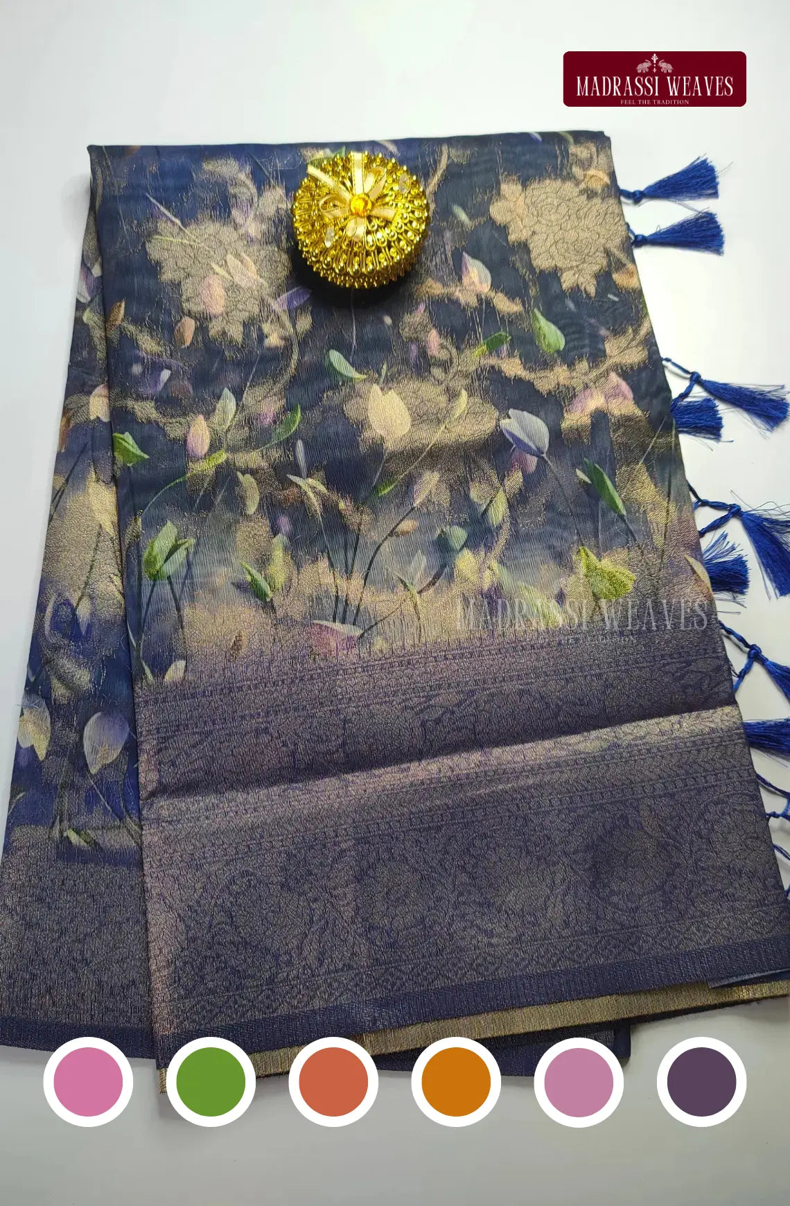 Office Wear Digital Soft Cotton Silk Saree