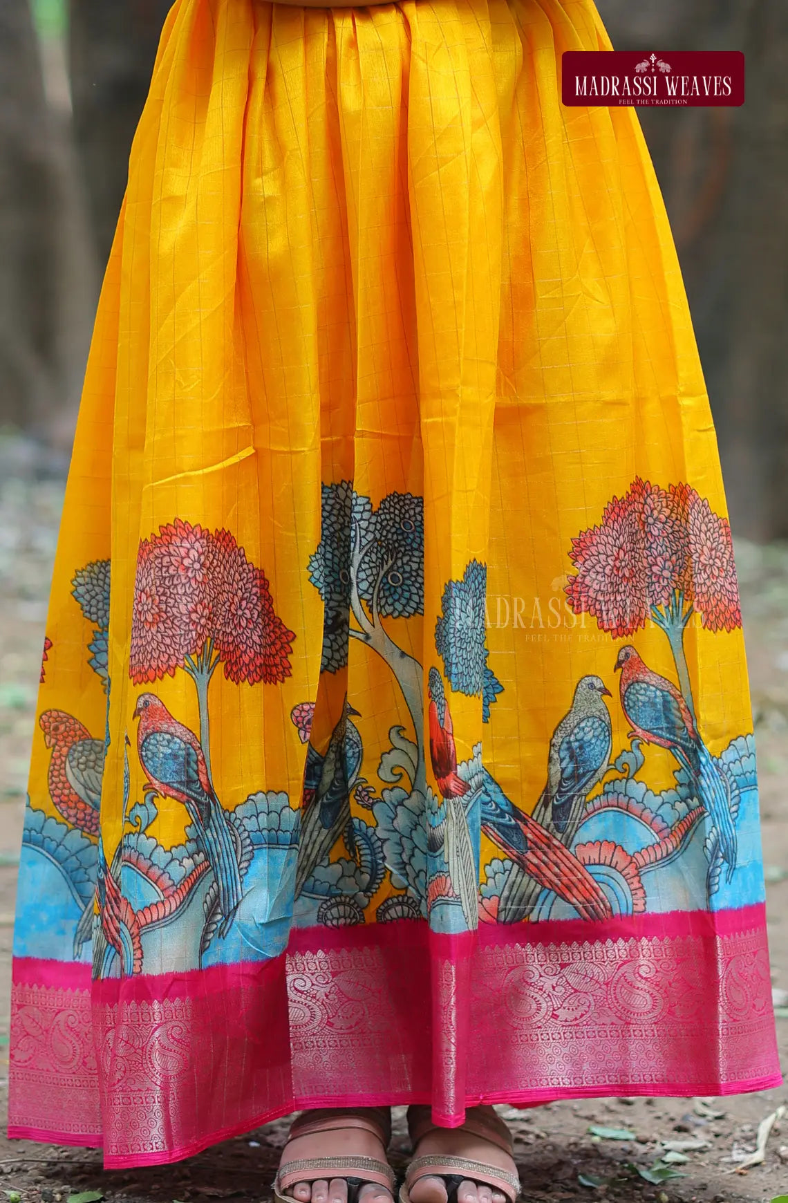 Party Wear Girl's Fusion Dress - Haldi Dreams