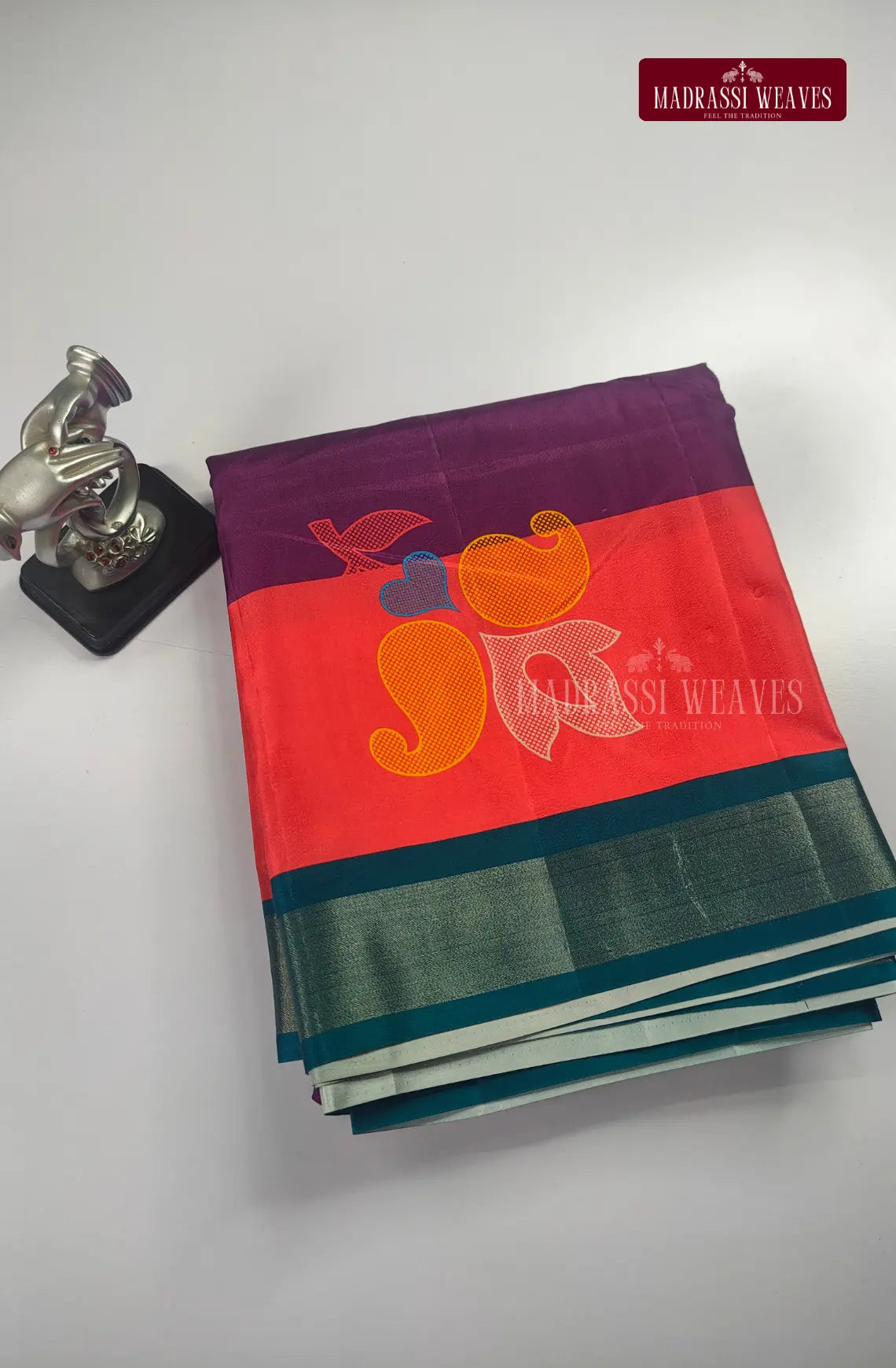 Multi Colour Tussar Silk saree