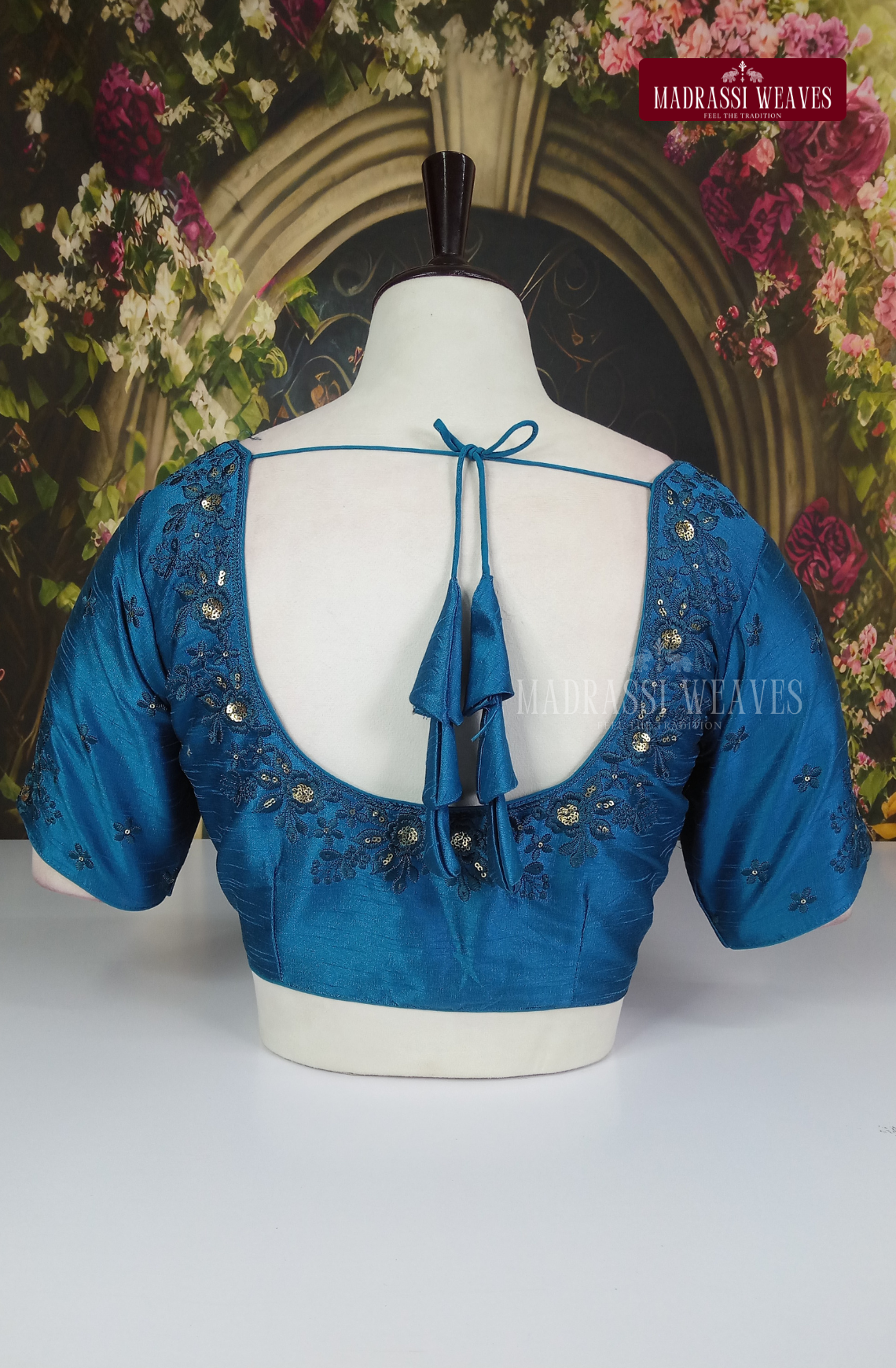 Premium Embroidered Silk Blouse