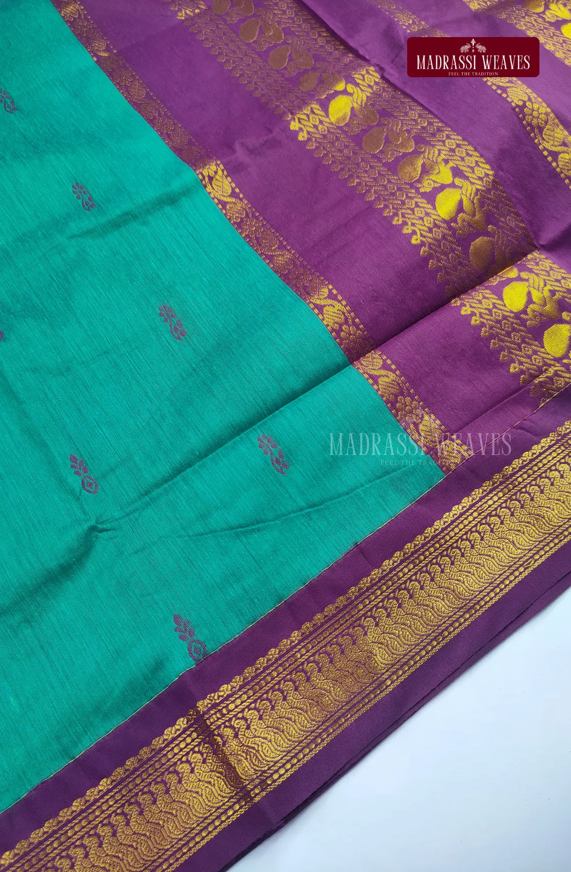 Premium Kalyani Gadwal Cotton Saree - Sapphire