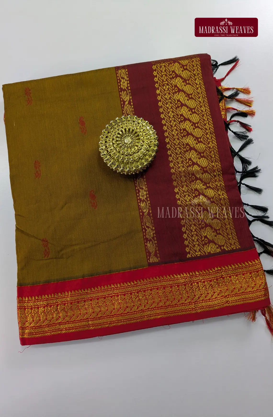Premium Kalyani Gadwal Cotton Saree - Dusky