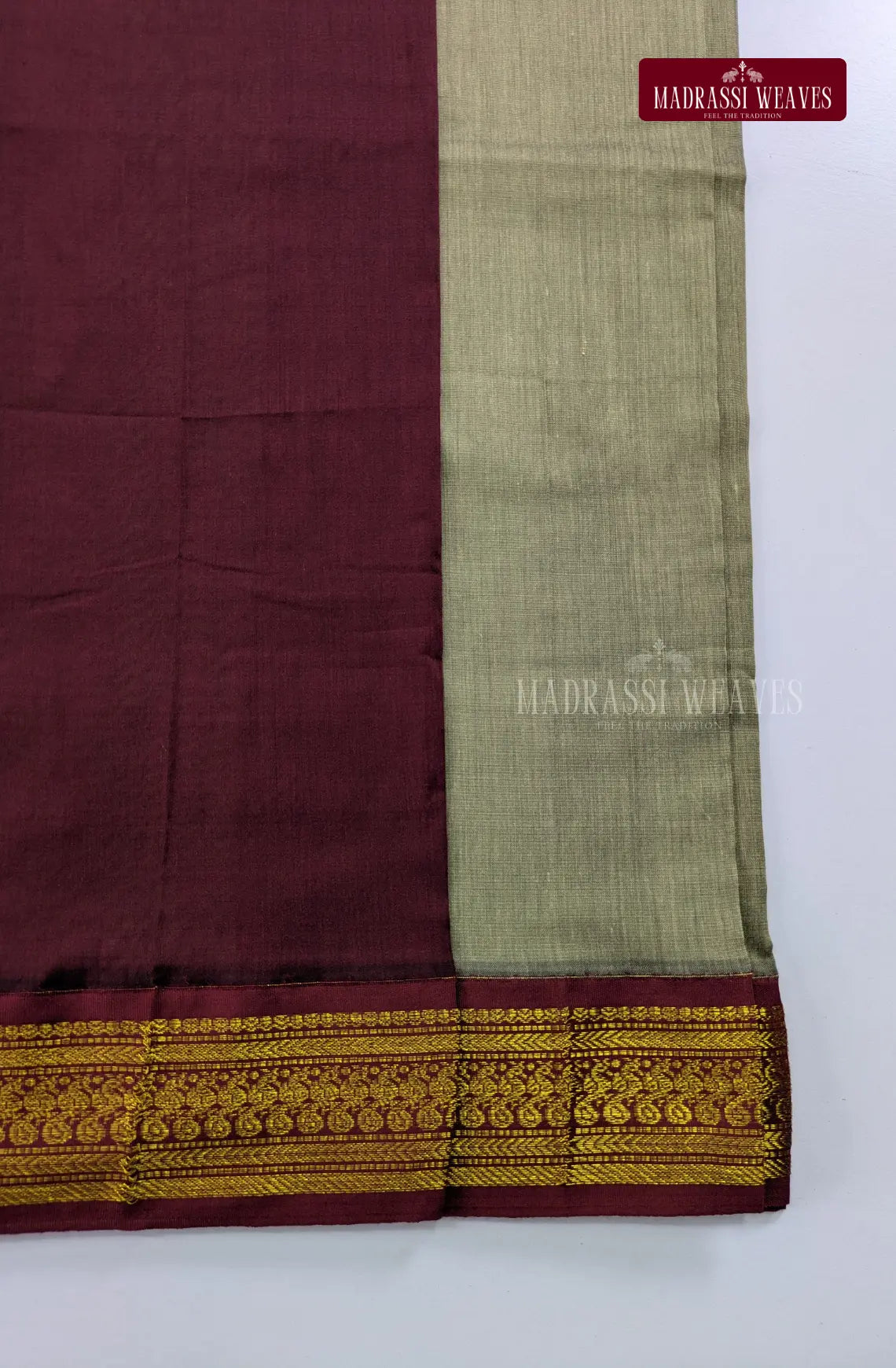 Premium Kalyani Gadwal Cotton Saree - Ivory