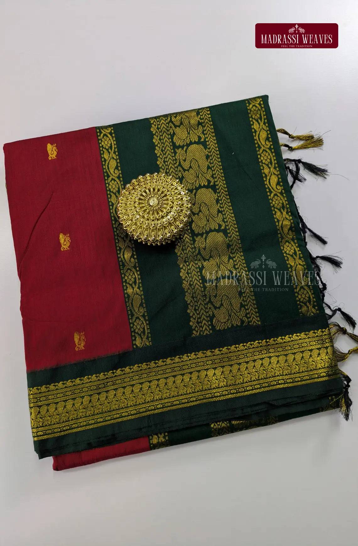 Premium Kalyani Gadwal Cotton Saree - Maroon
