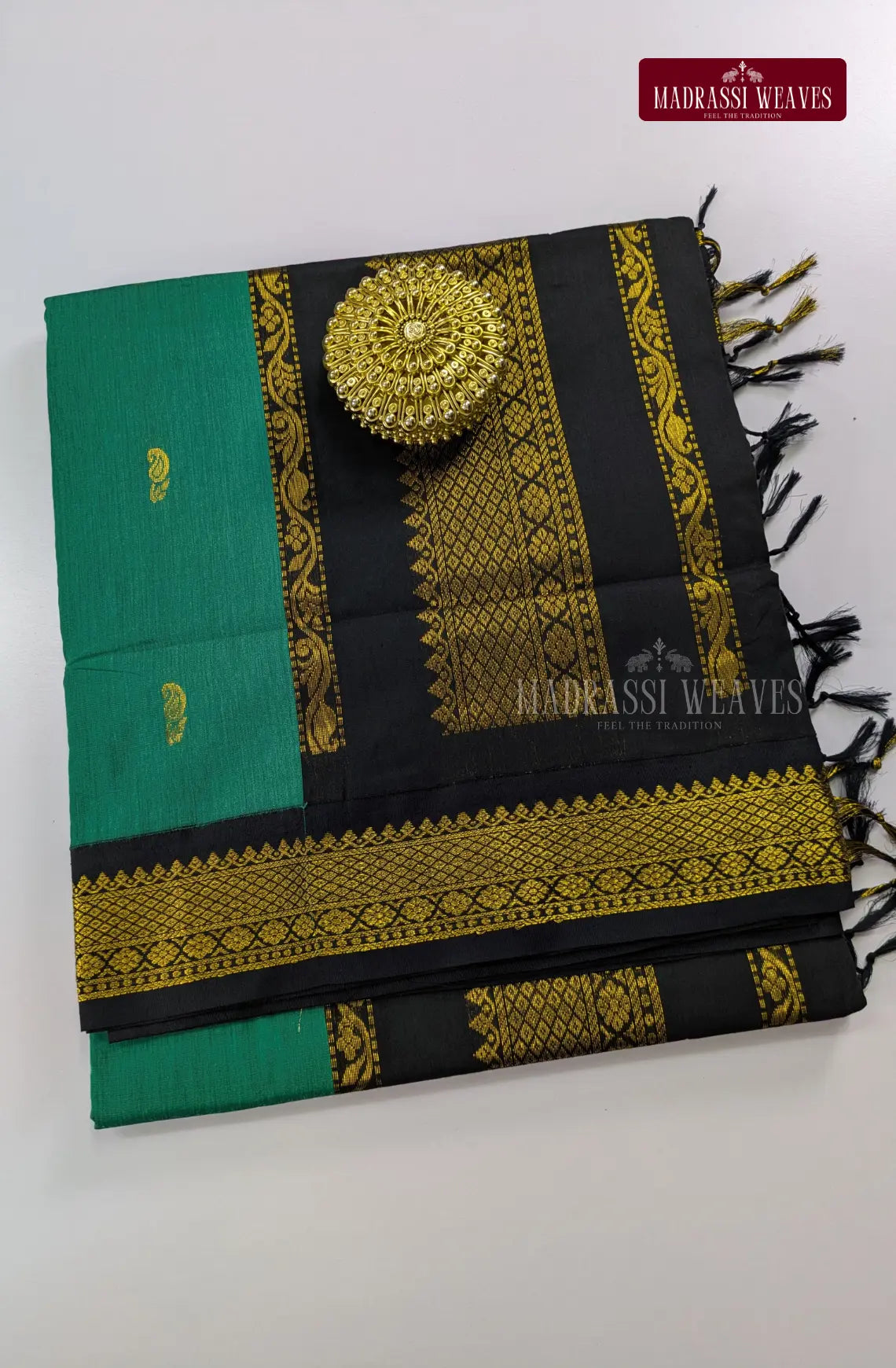 Premium Kalyani Gadwal Cotton Saree - Sapphire