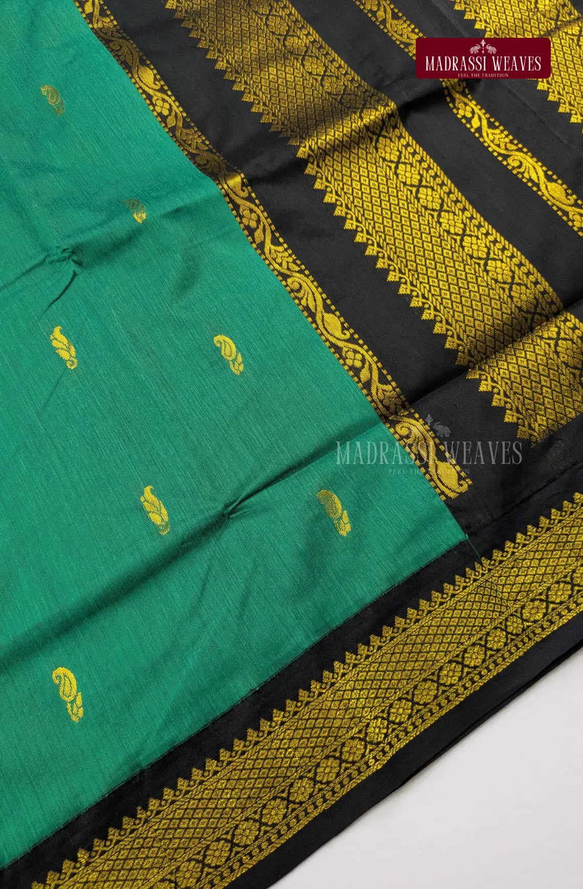 Premium Kalyani Gadwal Cotton Saree - Sapphire