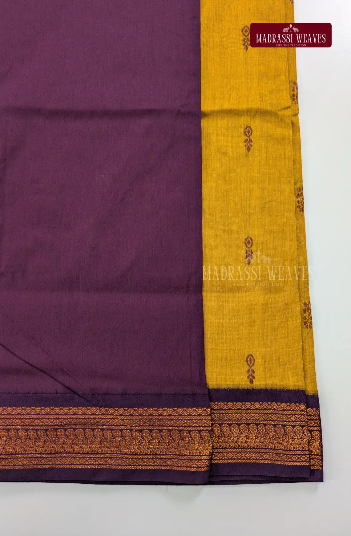 Premium Kalyani Gadwal Cotton Saree - Sunshine Yellow
